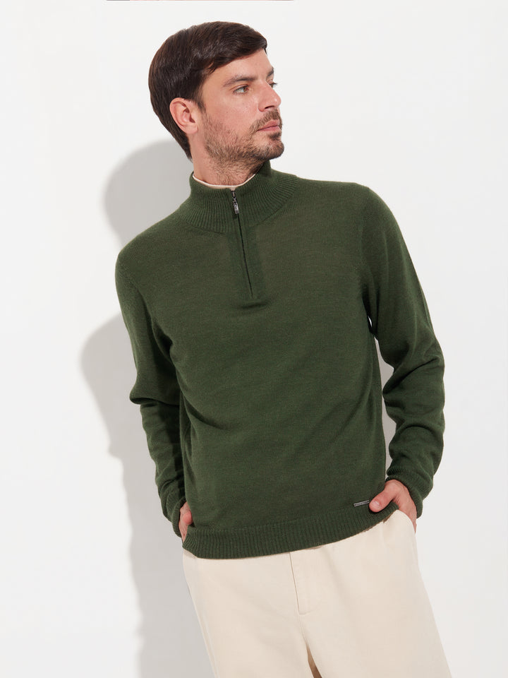 Suéter Albert De Baby Alpaca Color Verde