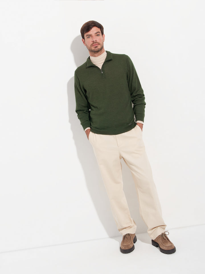 Suéter Albert De Baby Alpaca Color Verde