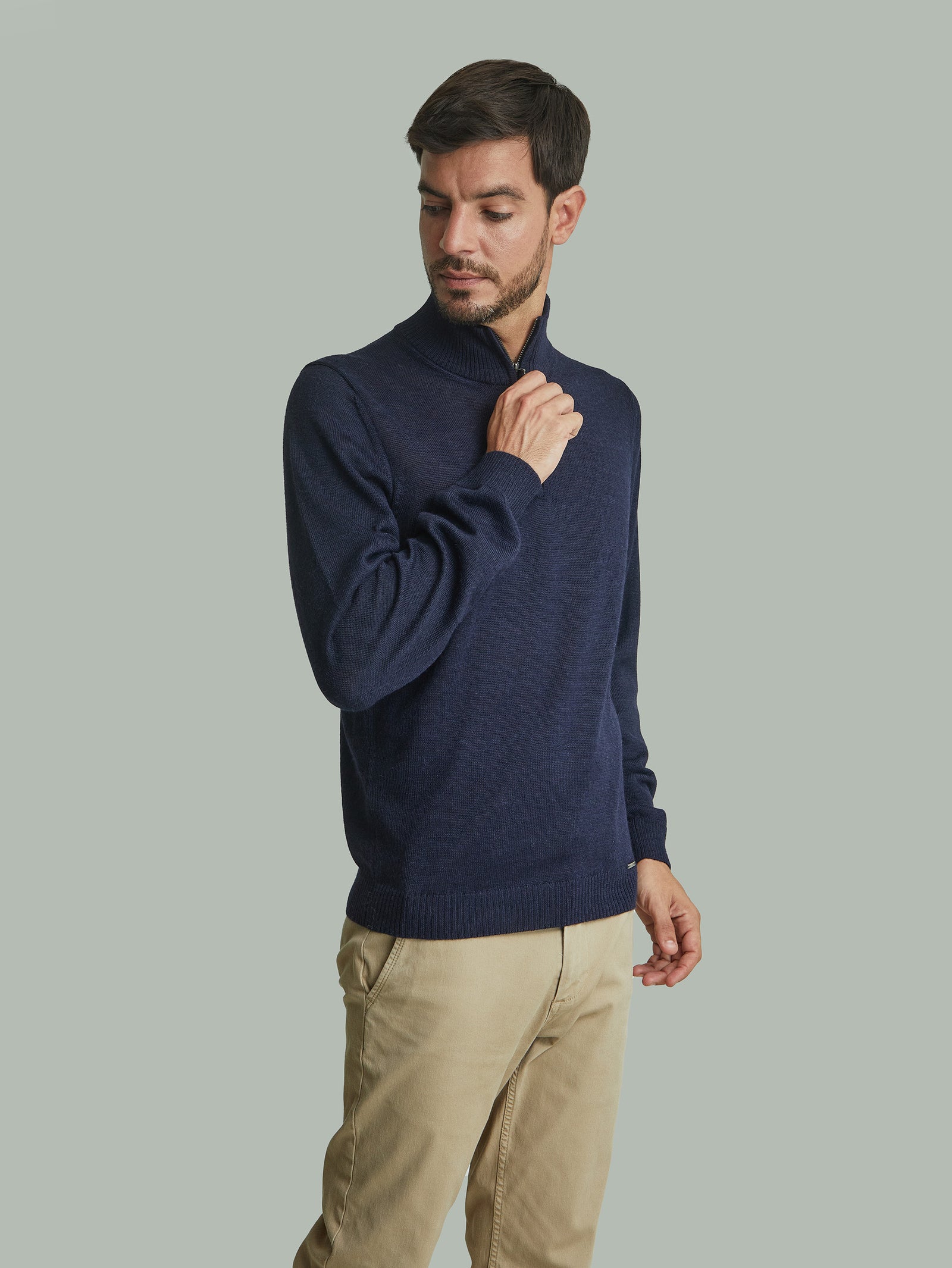 Albert Baby Alpaca Sweater in Blue