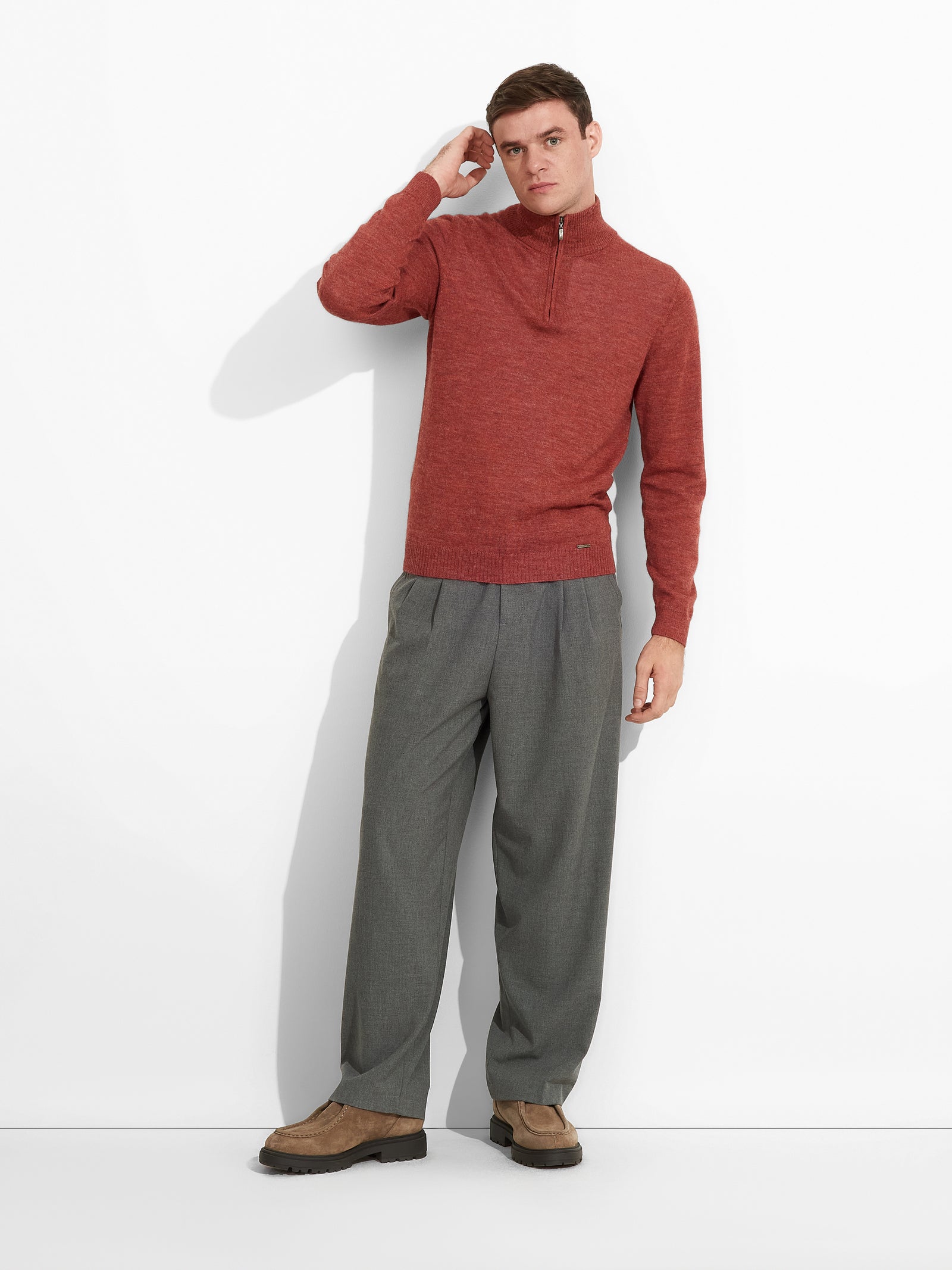 Albert Baby Alpaca Red Sweater