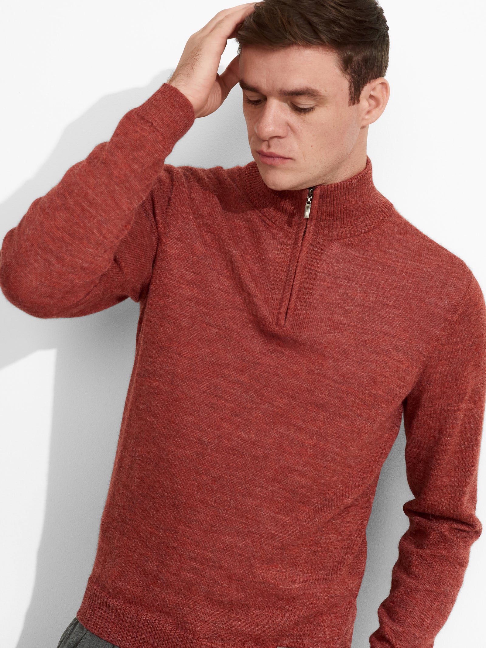 Albert Baby Alpaca Red Sweater