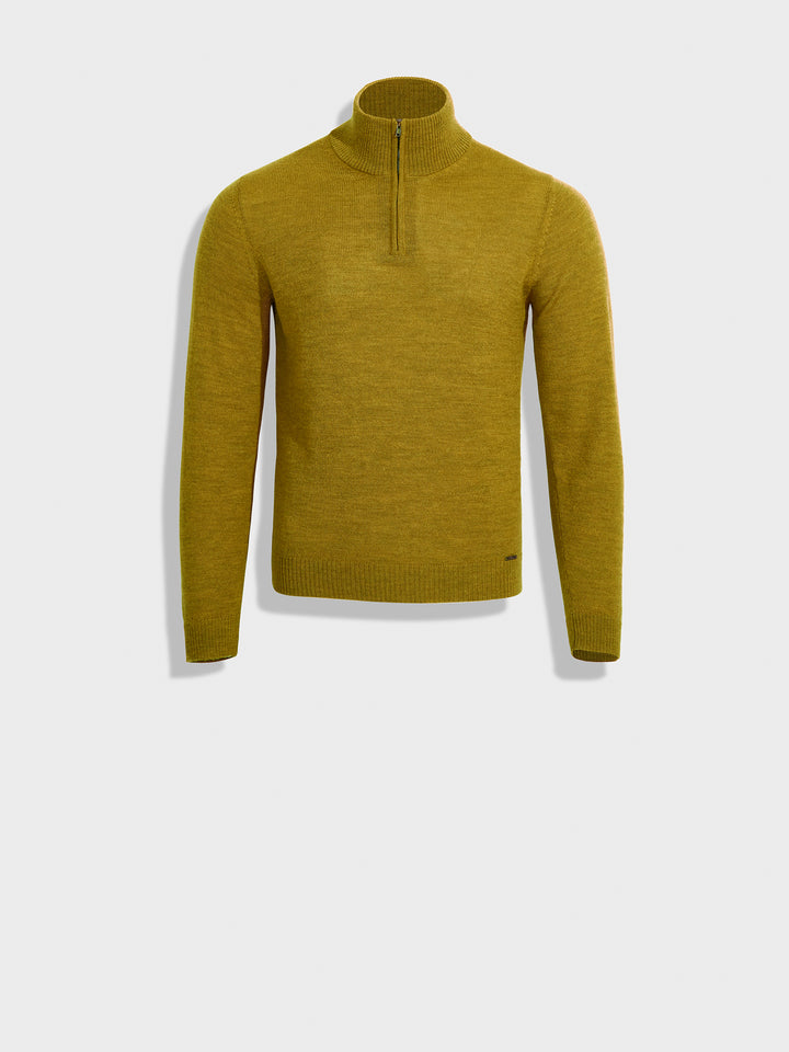 Suéter Albert De Baby Alpaca Color Amarillo