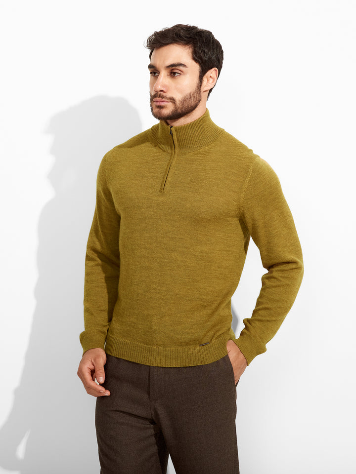 Suéter Albert De Baby Alpaca Color Amarillo