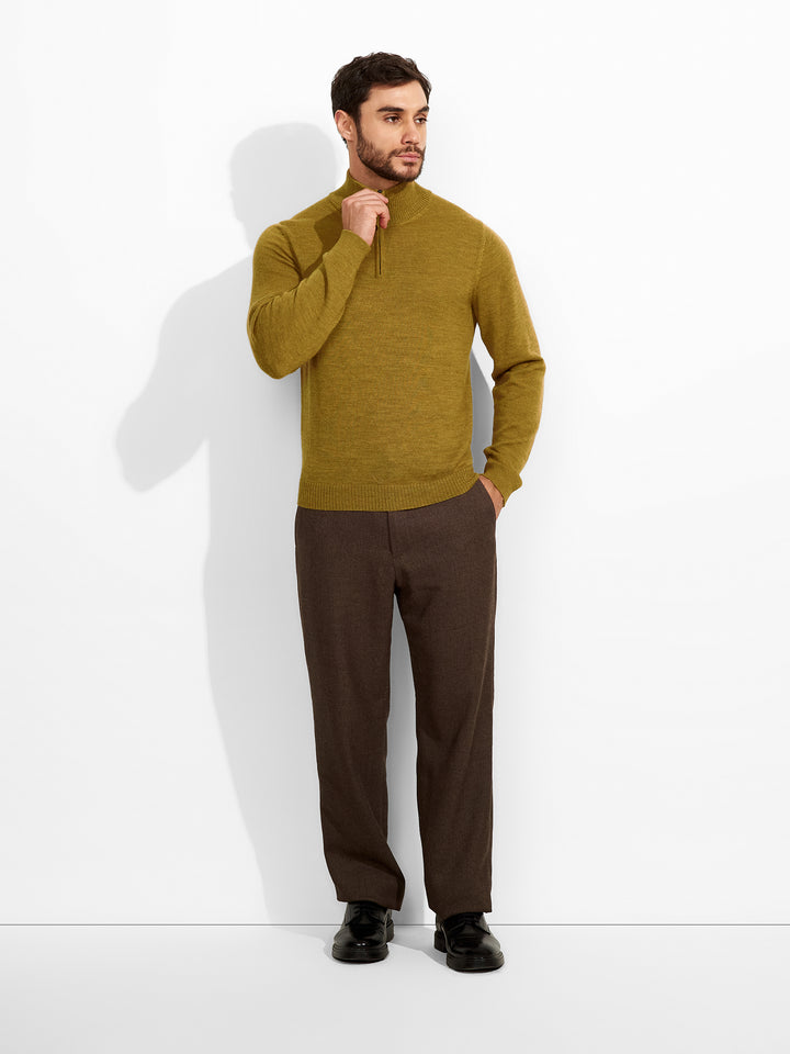 Suéter Albert De Baby Alpaca Color Amarillo