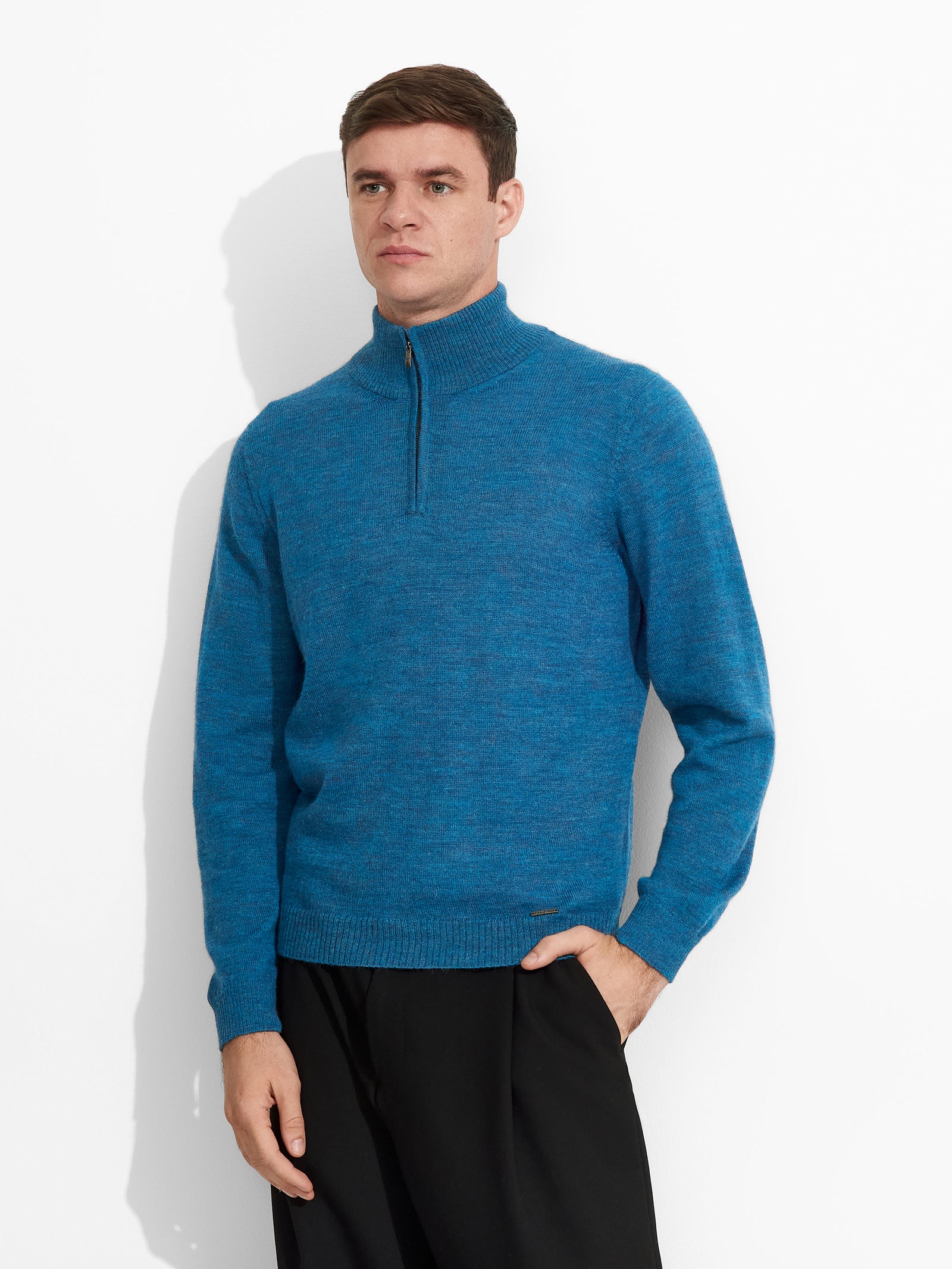 Albert Baby Alpaca Sweater in Blue