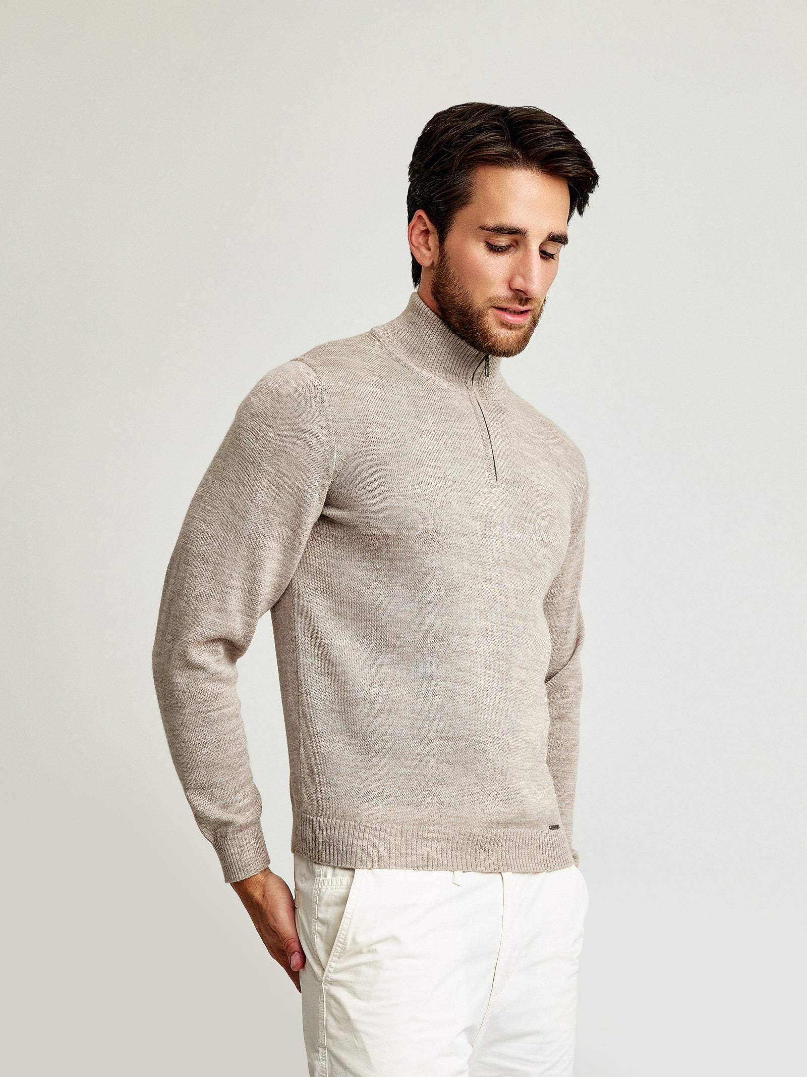 Albert Baby Alpaca Sweater in Beige