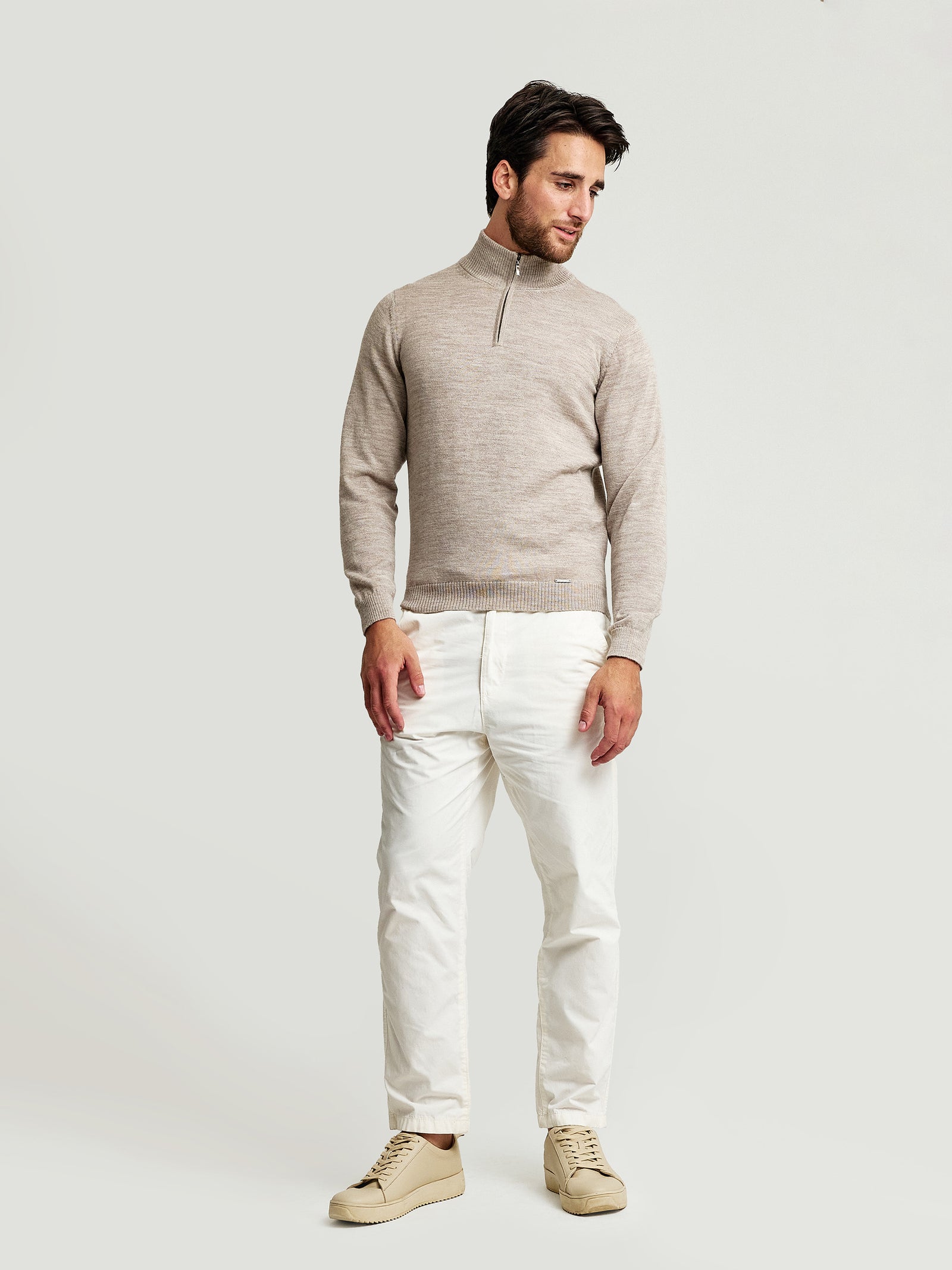 Albert Baby Alpaca Sweater in Beige