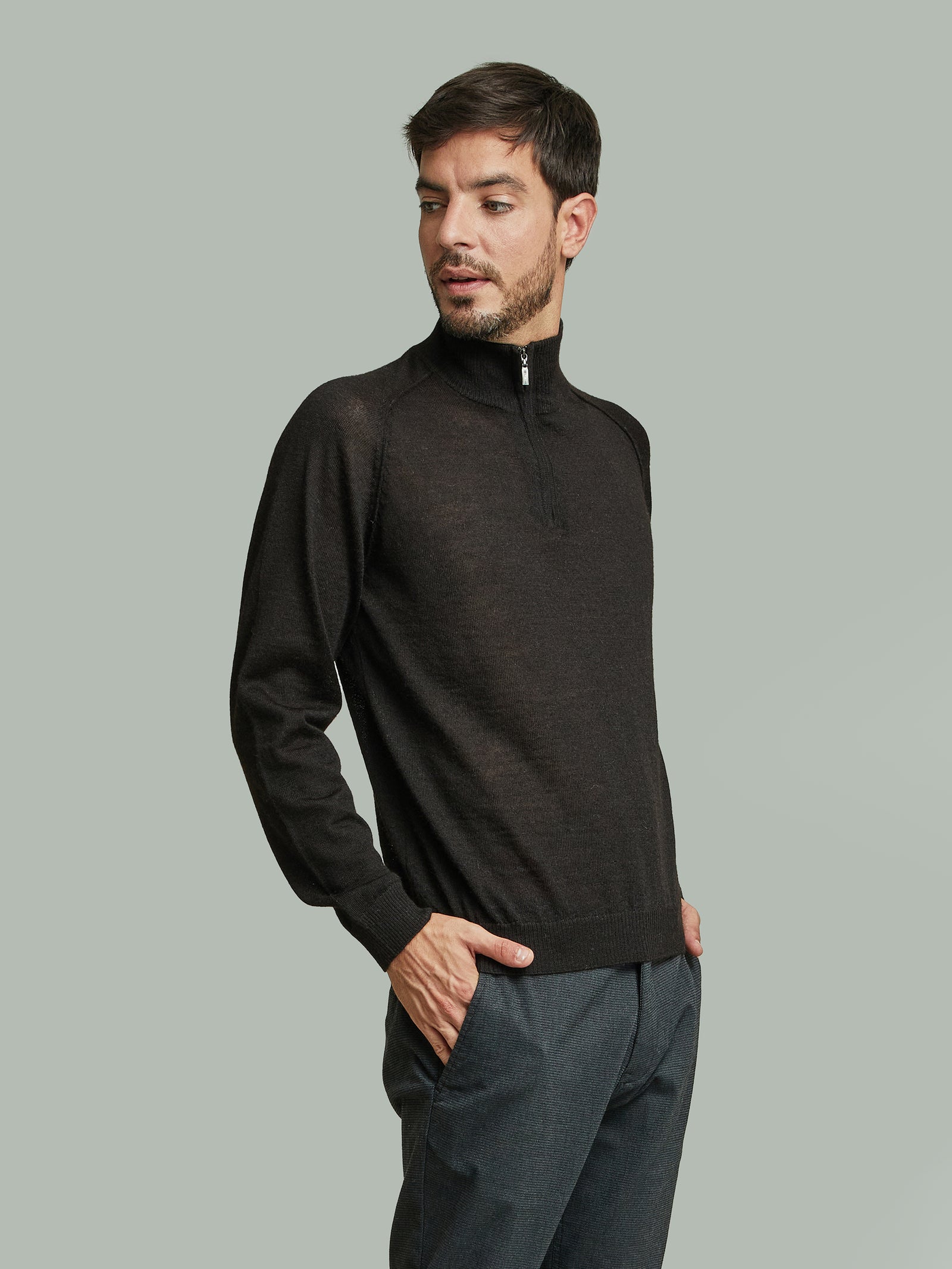 Beatle Sweater Baby Alpaca Color Negro Copia