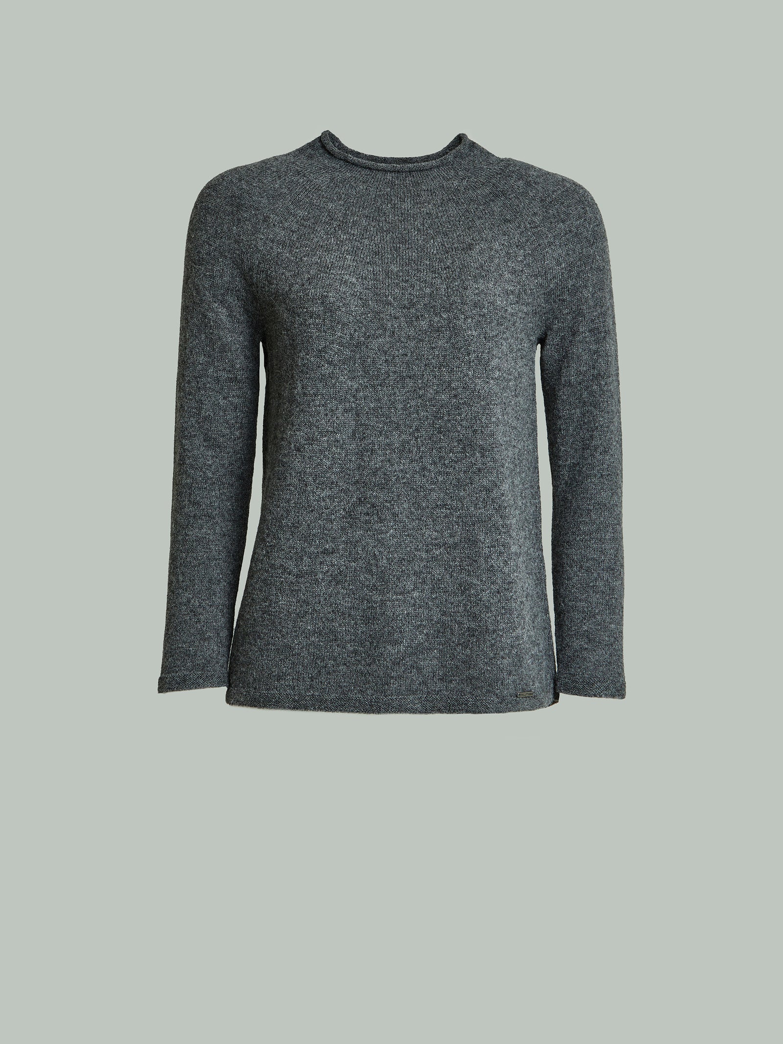Ysabela Sweater in Beige Baby Alpaca Color Grey