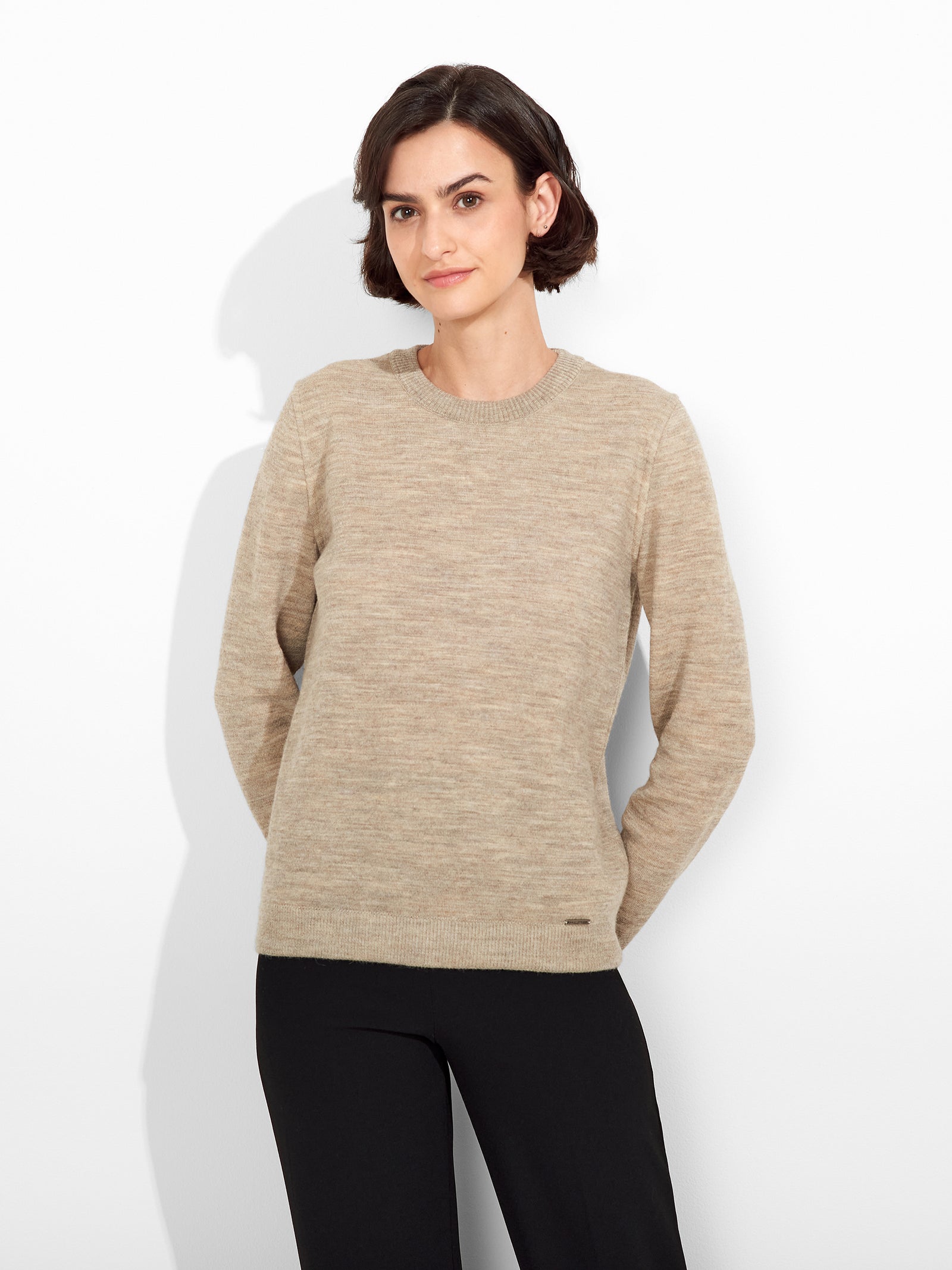 Zagreb Beige Sweater Baby Alpaca Color Beige
