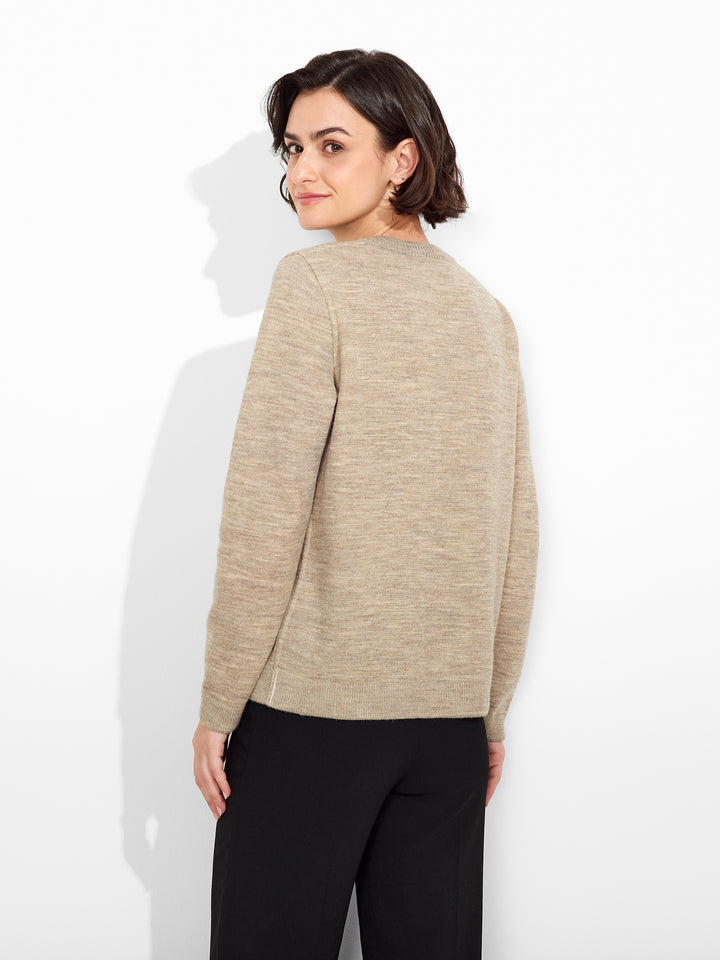Zagreb Beige Baby Alpaca Sweater