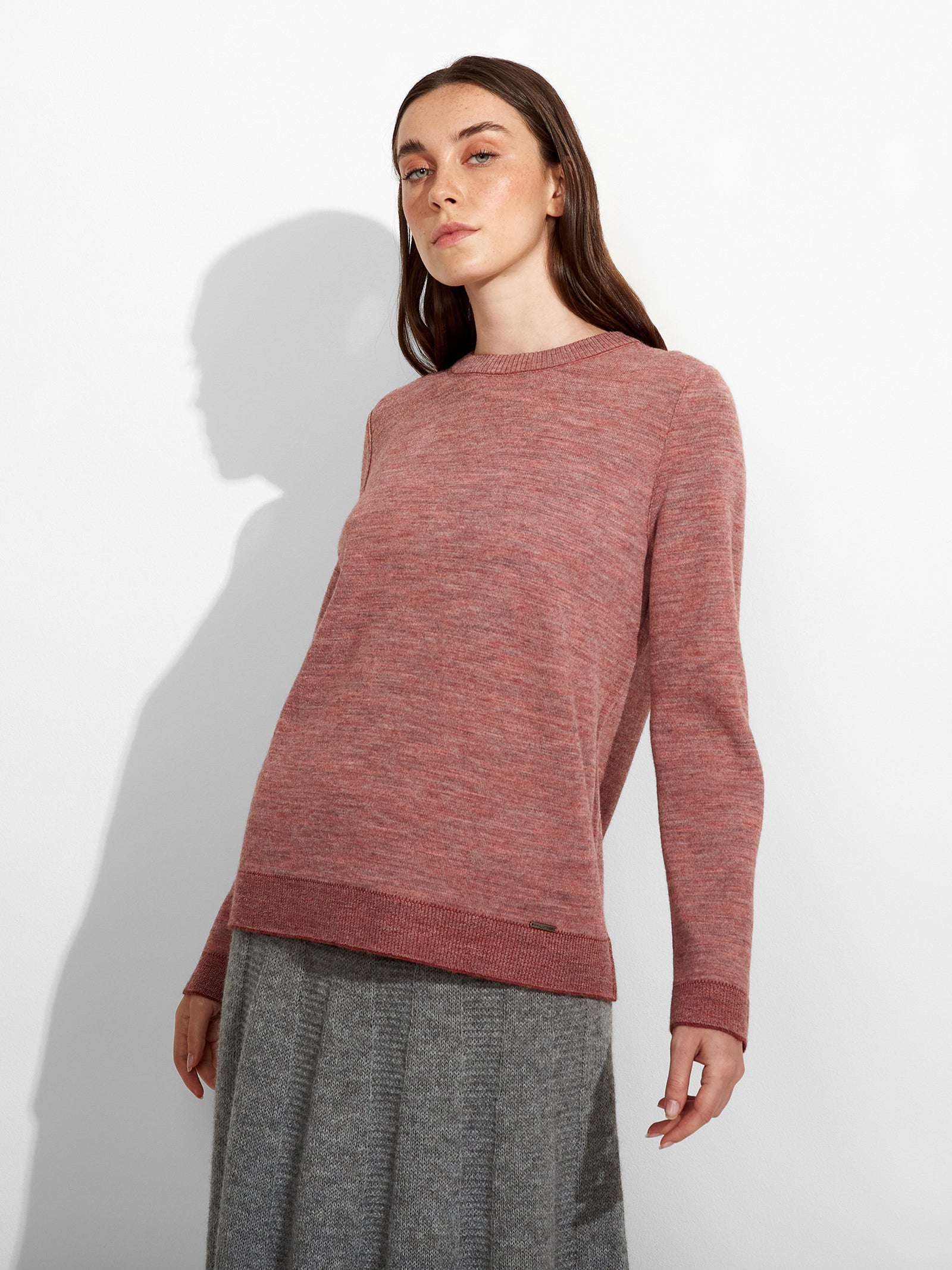 Red Zagreb Sweater Baby Alpaca Color Red