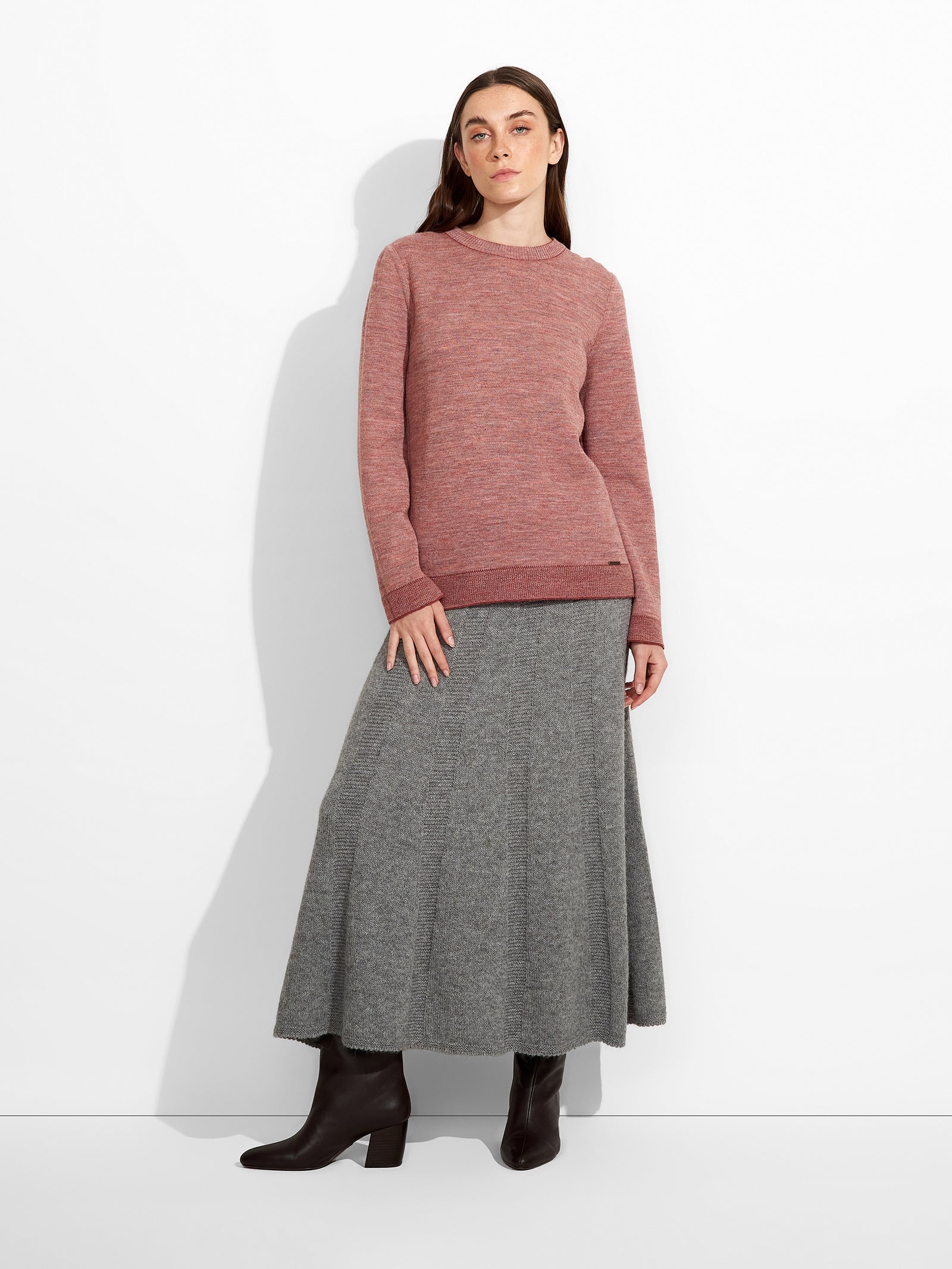 Red Zagreb Sweater Baby Alpaca Color Red