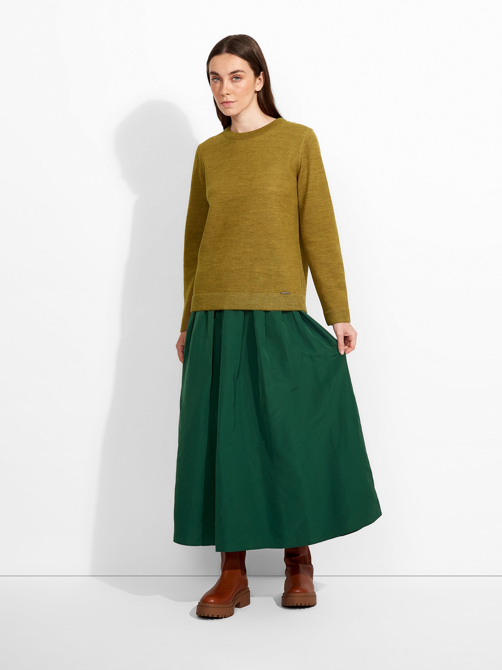 Zagreb Sweater in Baby Alpaca Color Green