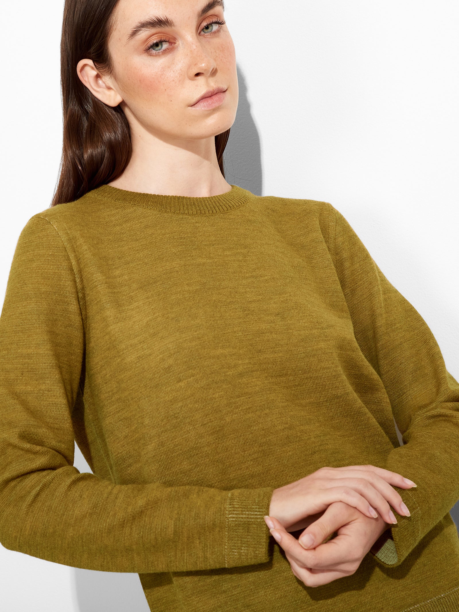 Zagreb Sweater in Baby Alpaca Color Green