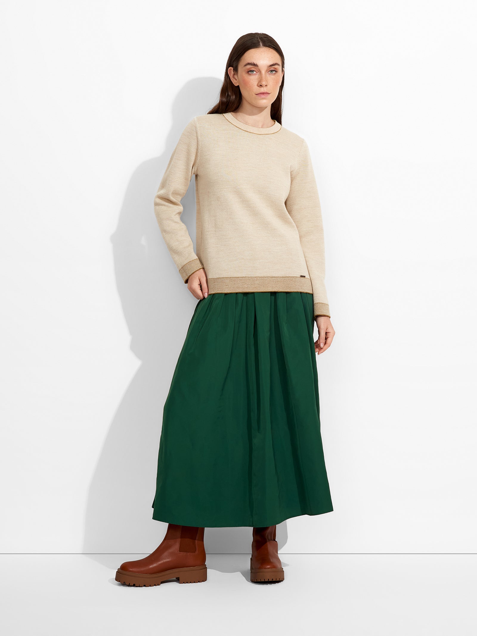 Zagreb Sweater in Baby Alpaca Color Green