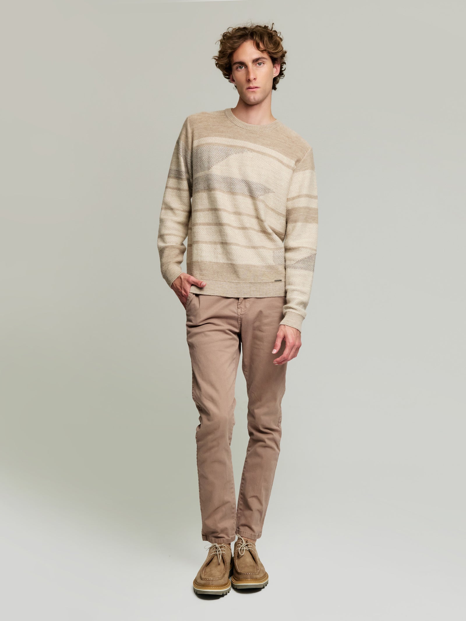 Yackson Sweater in Baby Alpaca Color Beige