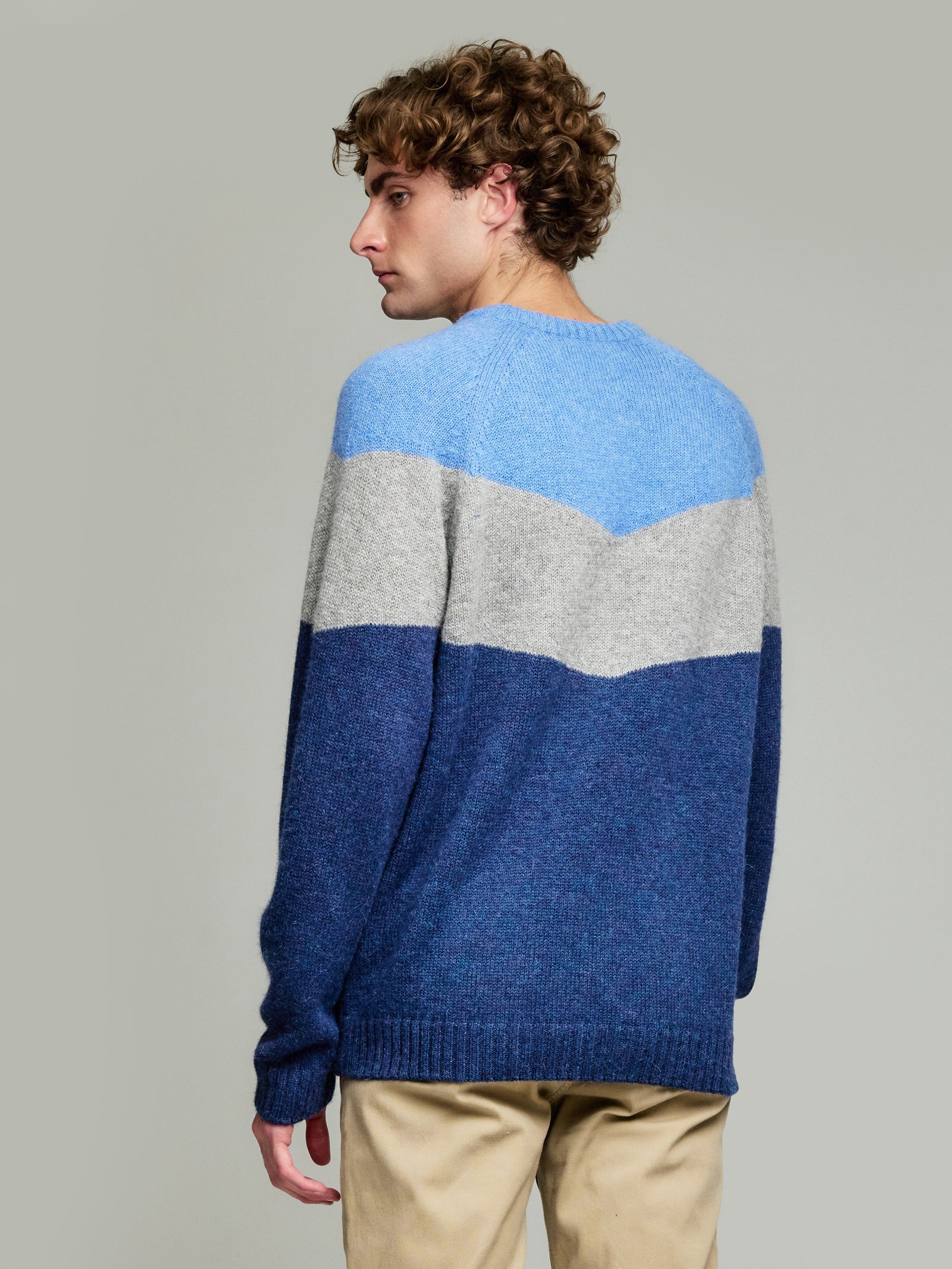 Suéter Yannick De Baby Alpaca Color Azul