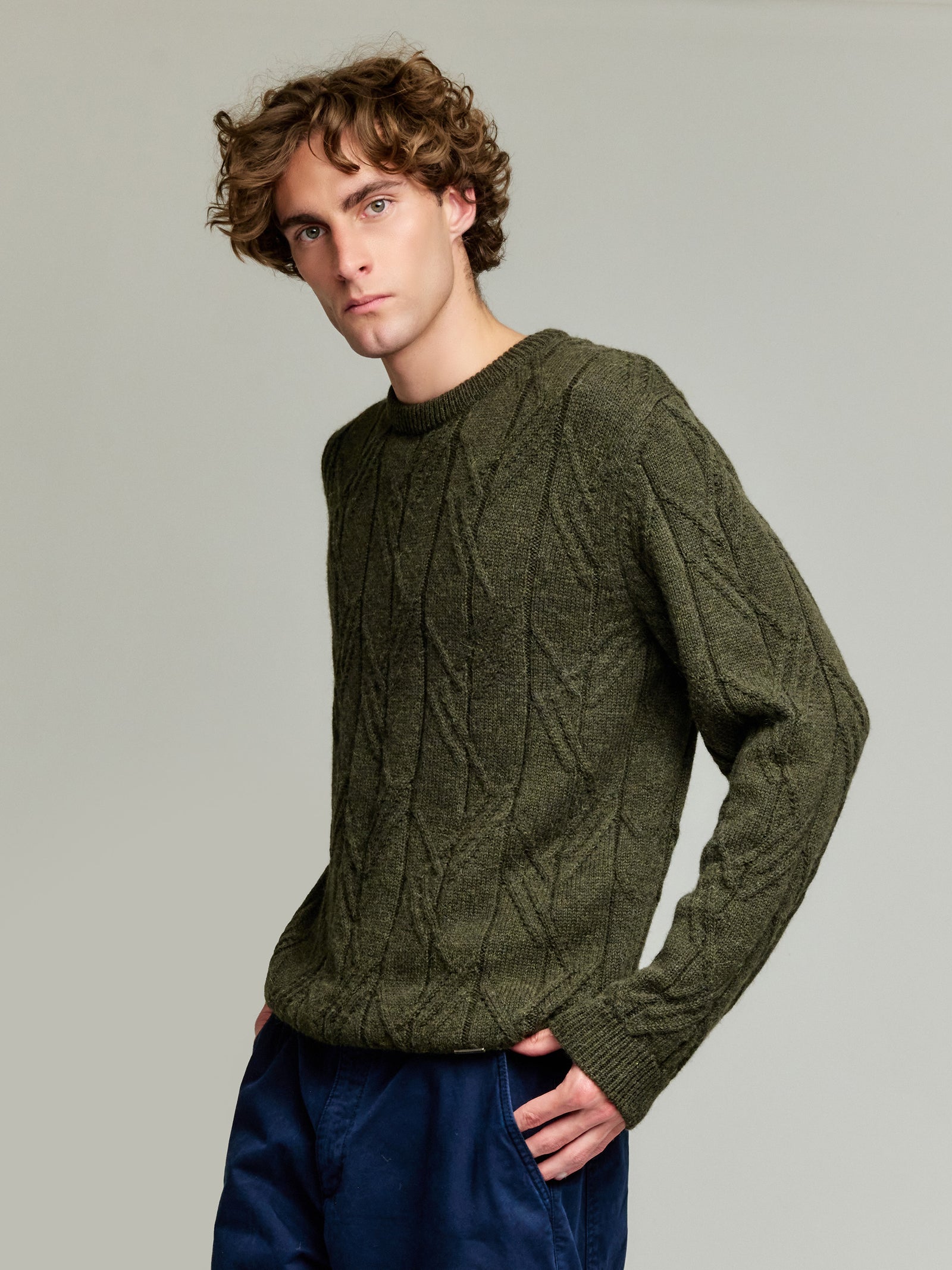 Yann Baby Alpaca Sweater Green