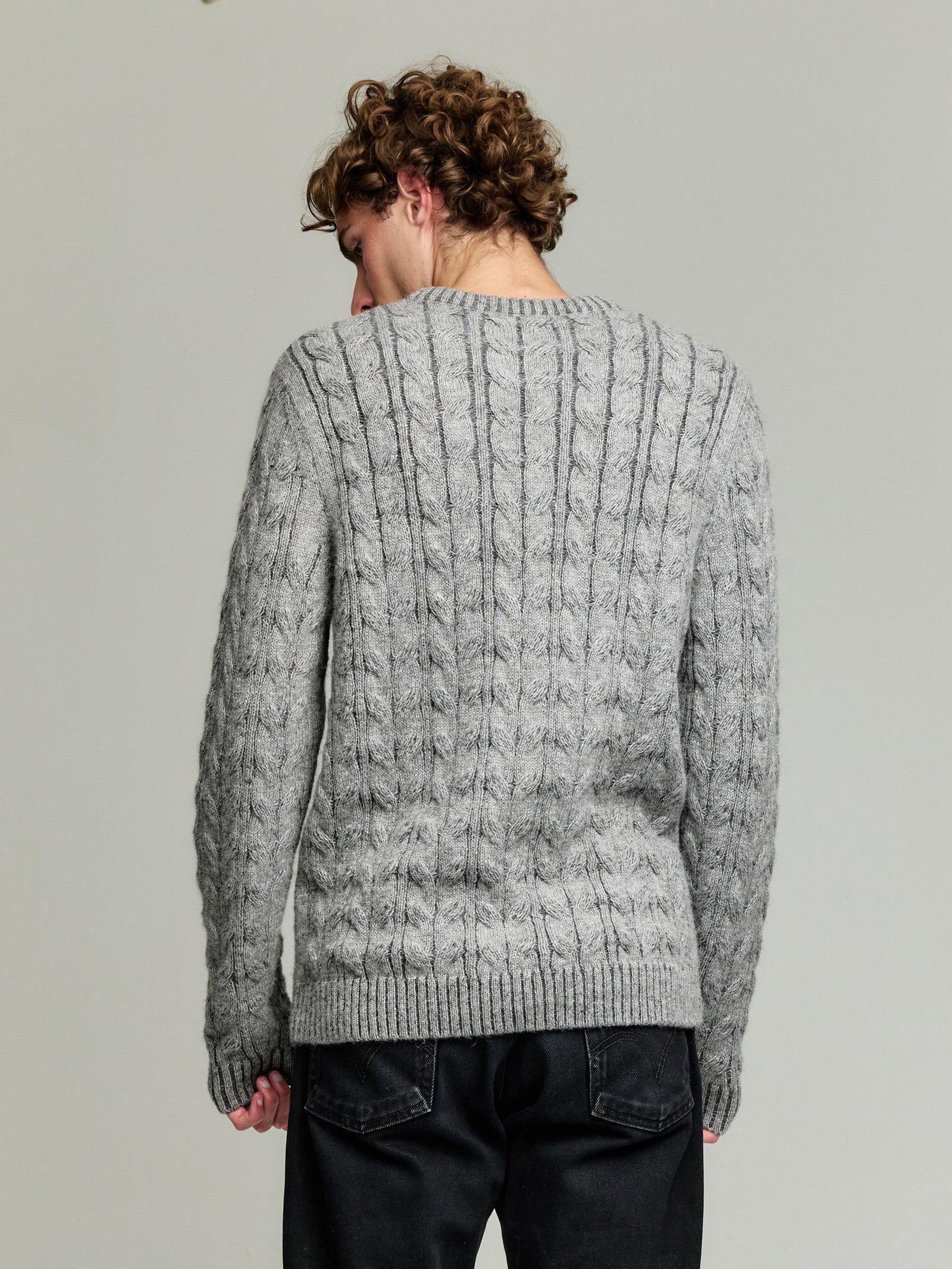 Yasikov Baby Alpaca Sweater in Grey