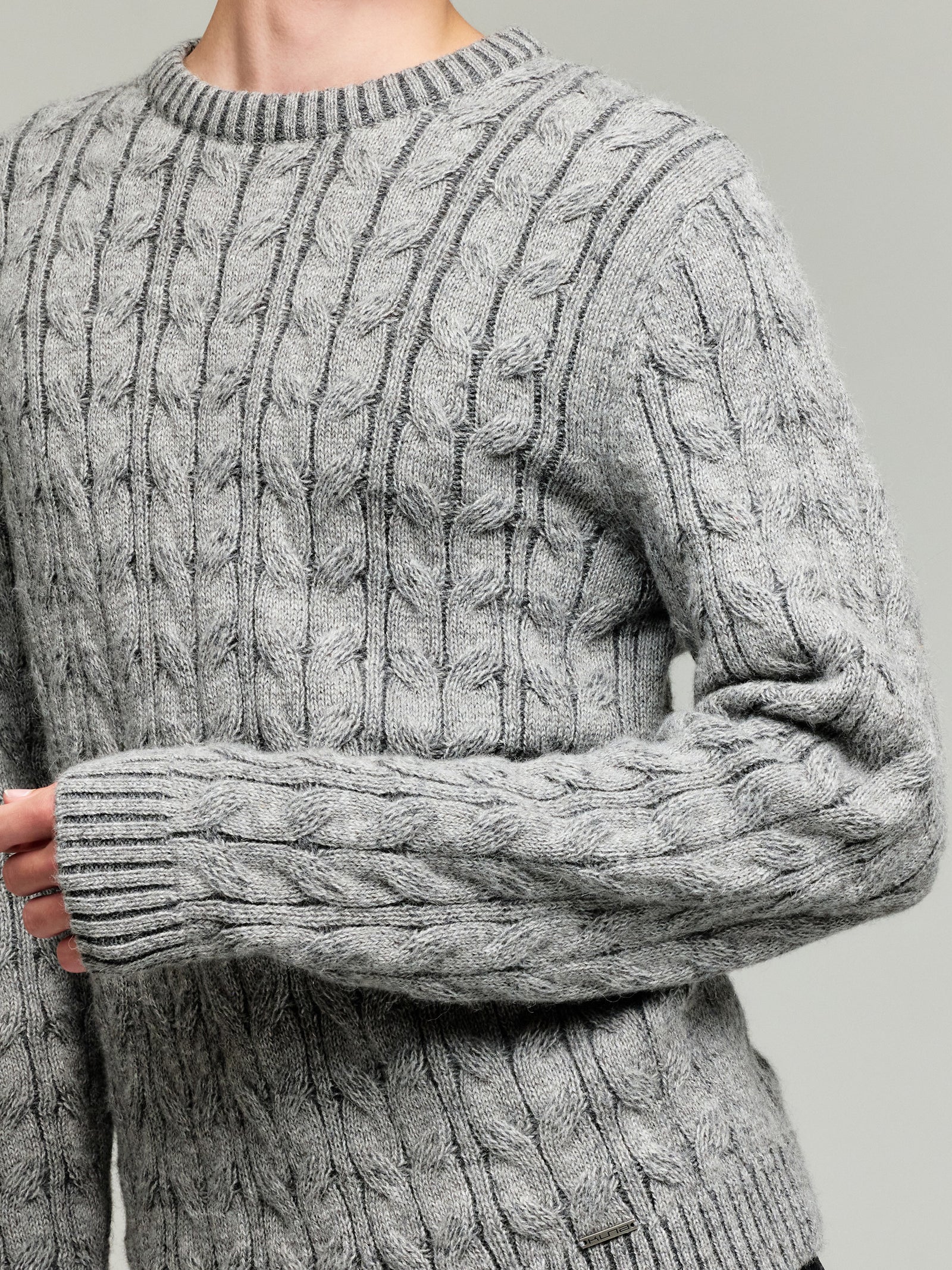 Yasikov Baby Alpaca Sweater in Grey