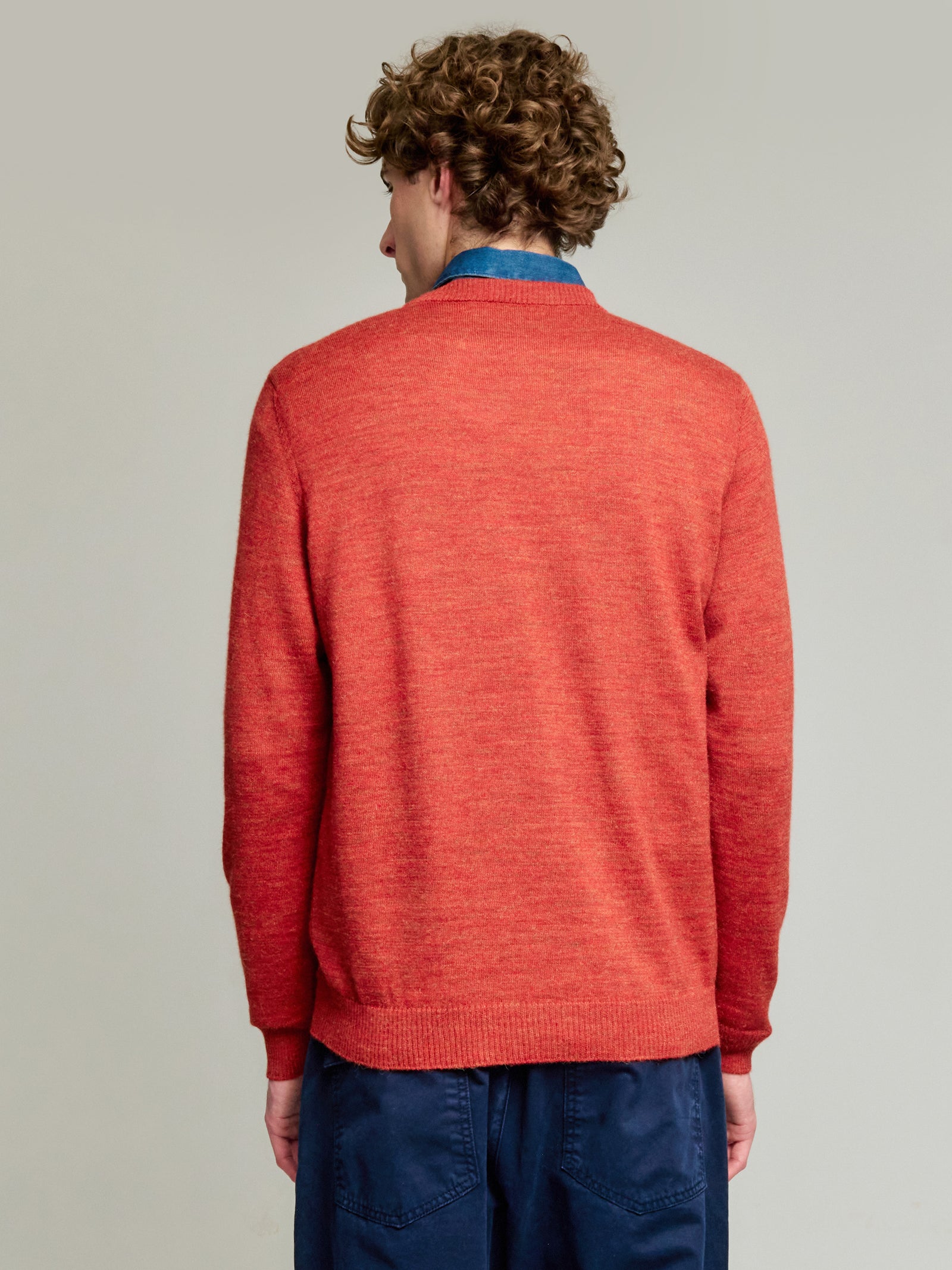 Yale Baby Alpaca Sweater in Orange