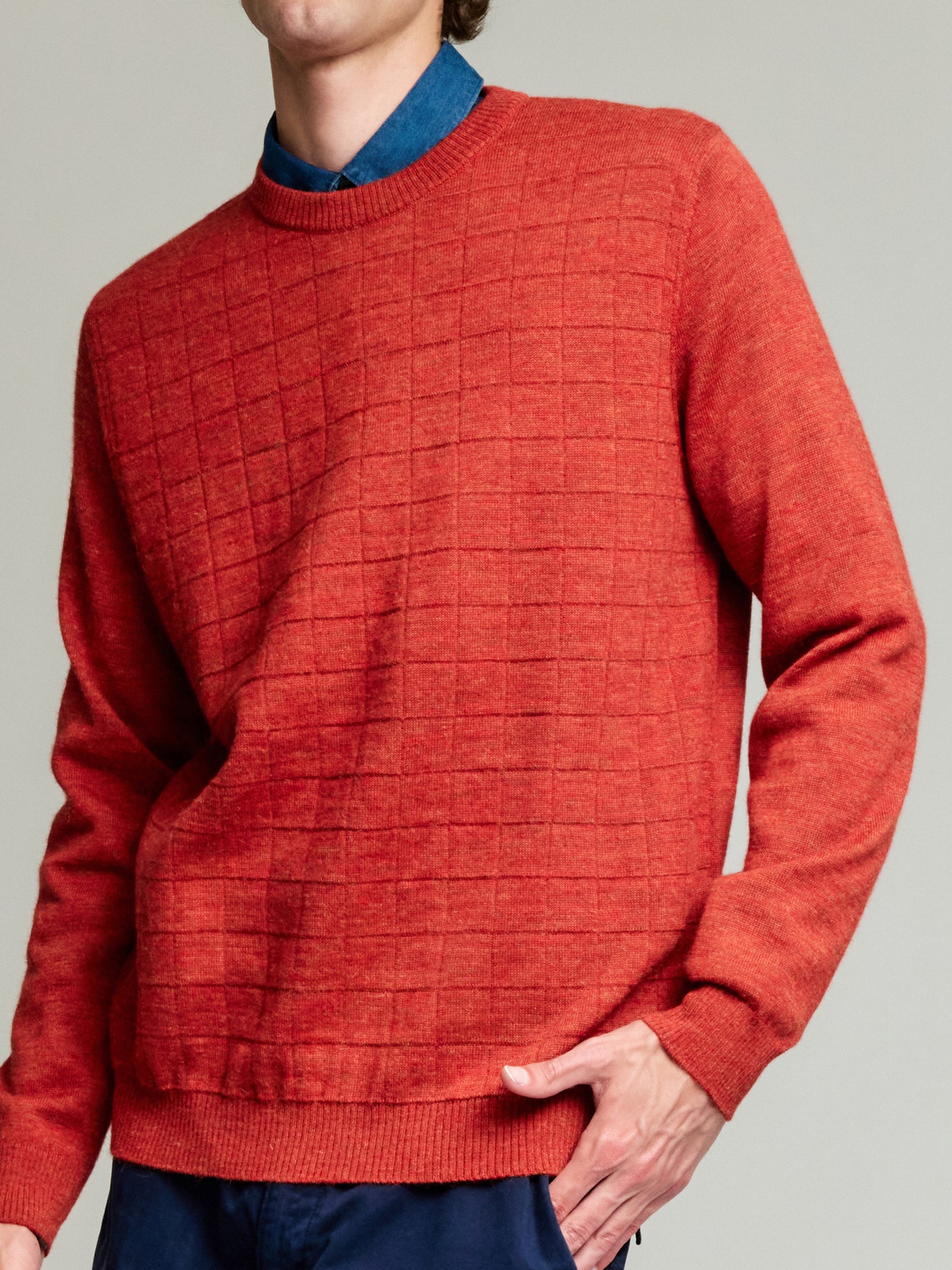 Yale Baby Alpaca Sweater in Orange