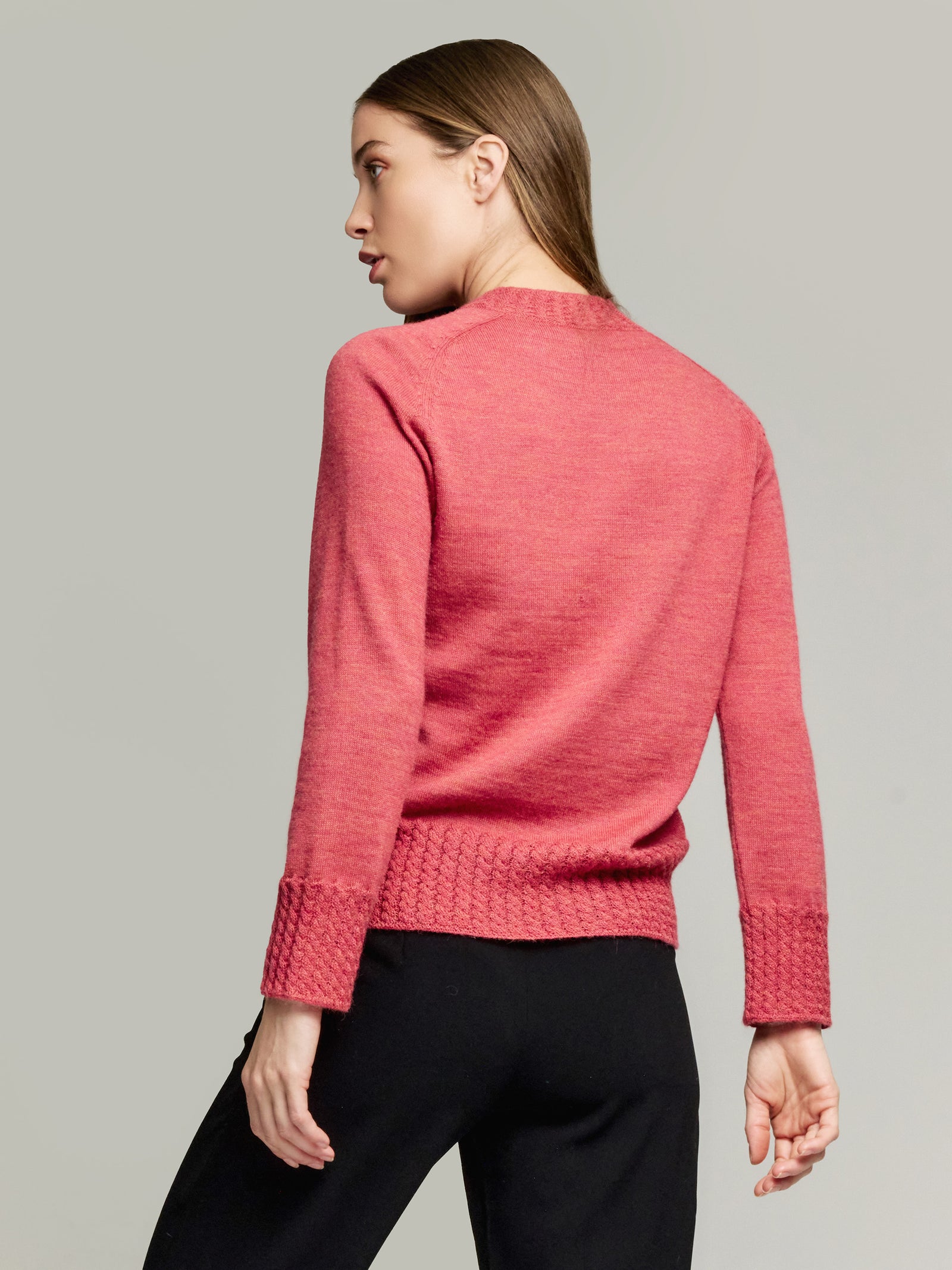Yakira Sweater in Baby Alpaca Color Red