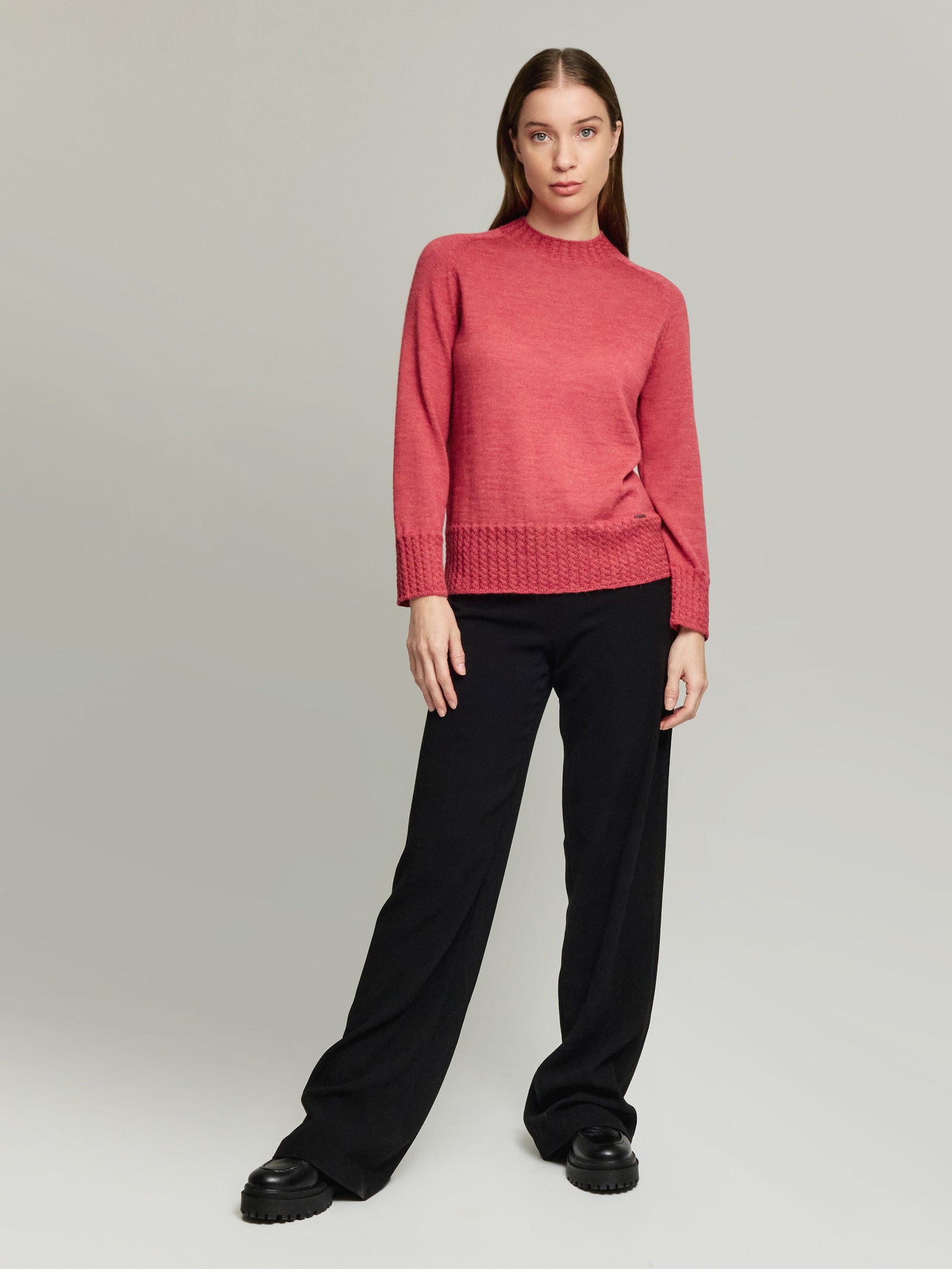 Yakira Sweater in Baby Alpaca Color Red