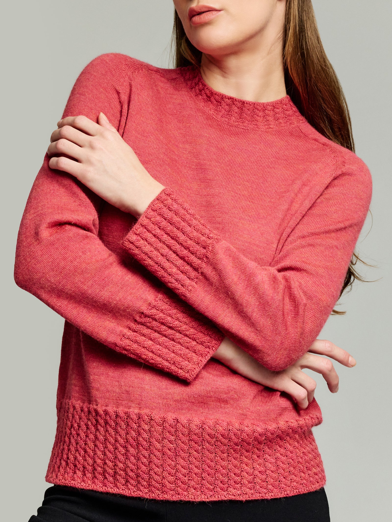 Yakira Sweater in Baby Alpaca Color Red