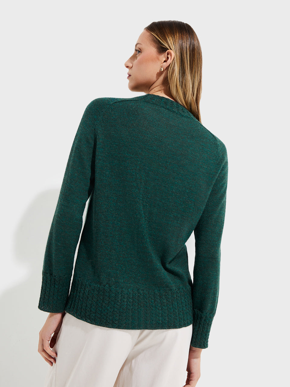 Yakira Sweater in Baby Alpaca Color Green
