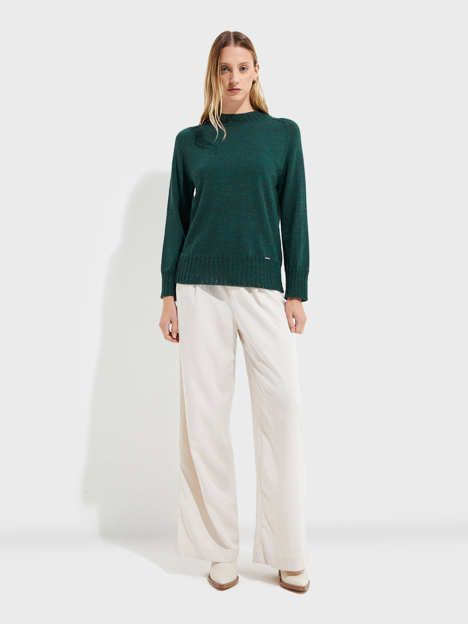 Yakira Sweater in Baby Alpaca Color Green
