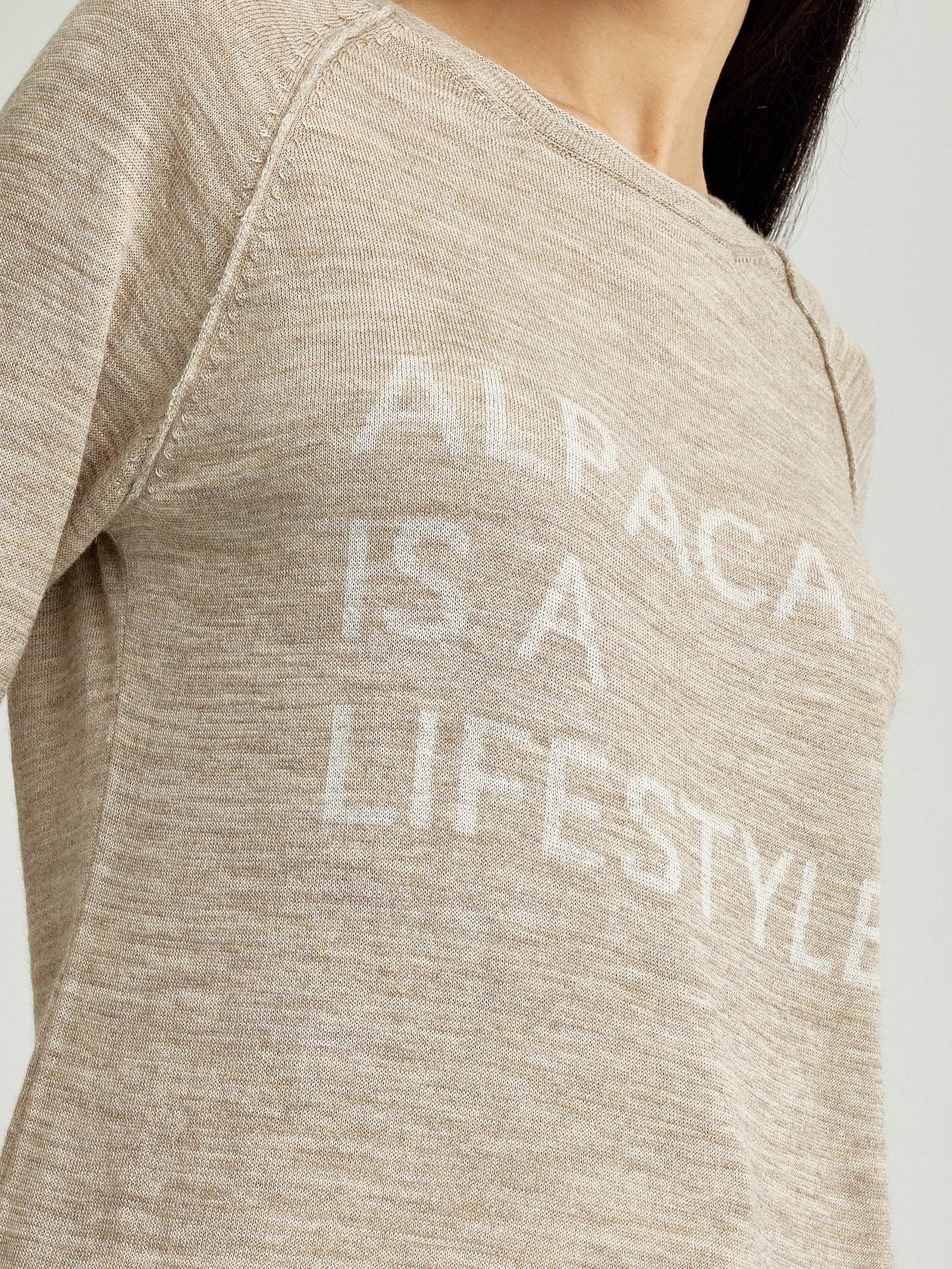 Suéter Yours De Baby Alpaca Color Beige