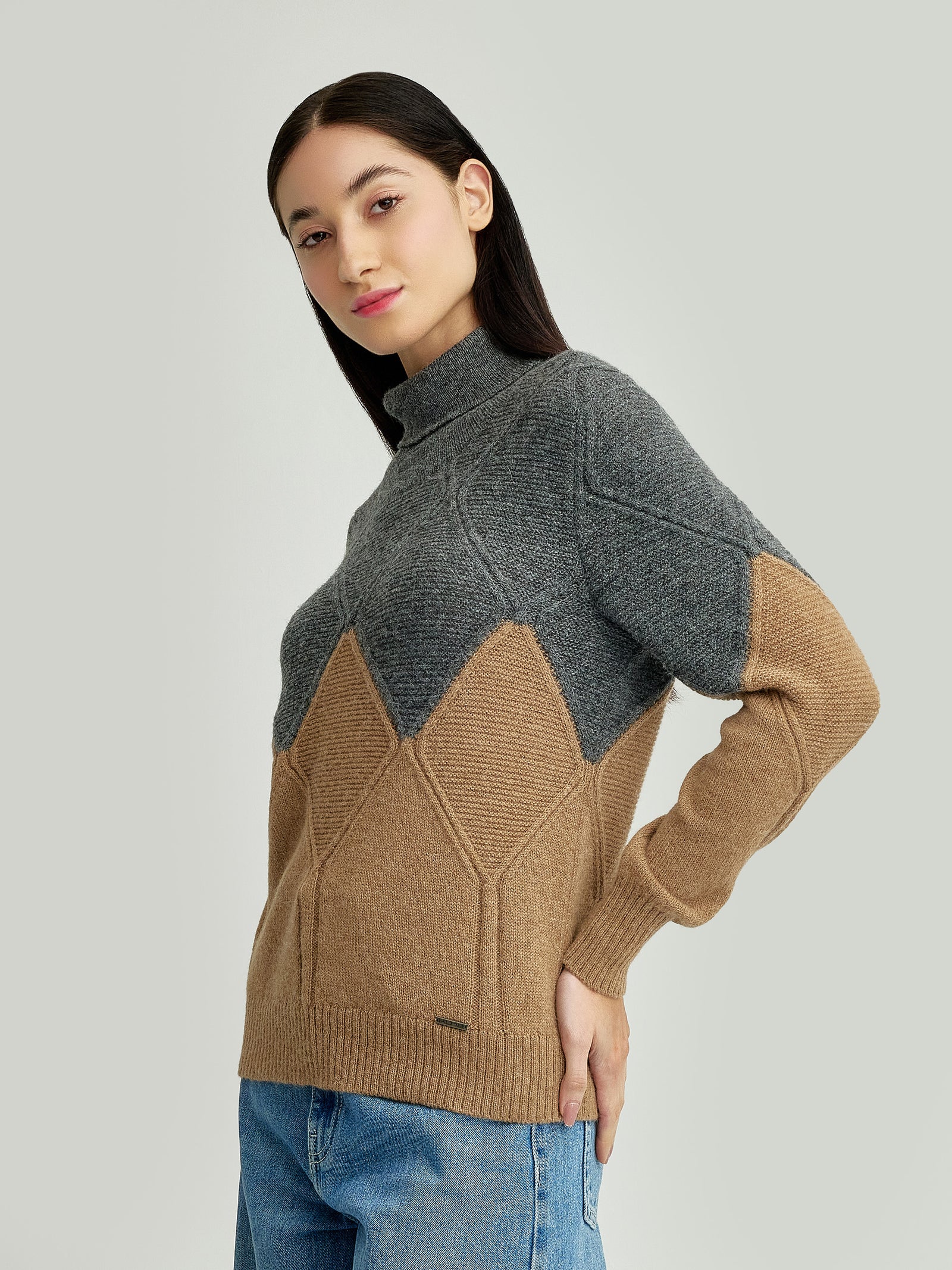 Yelissa Baby Alpaca Sweater Camel Color