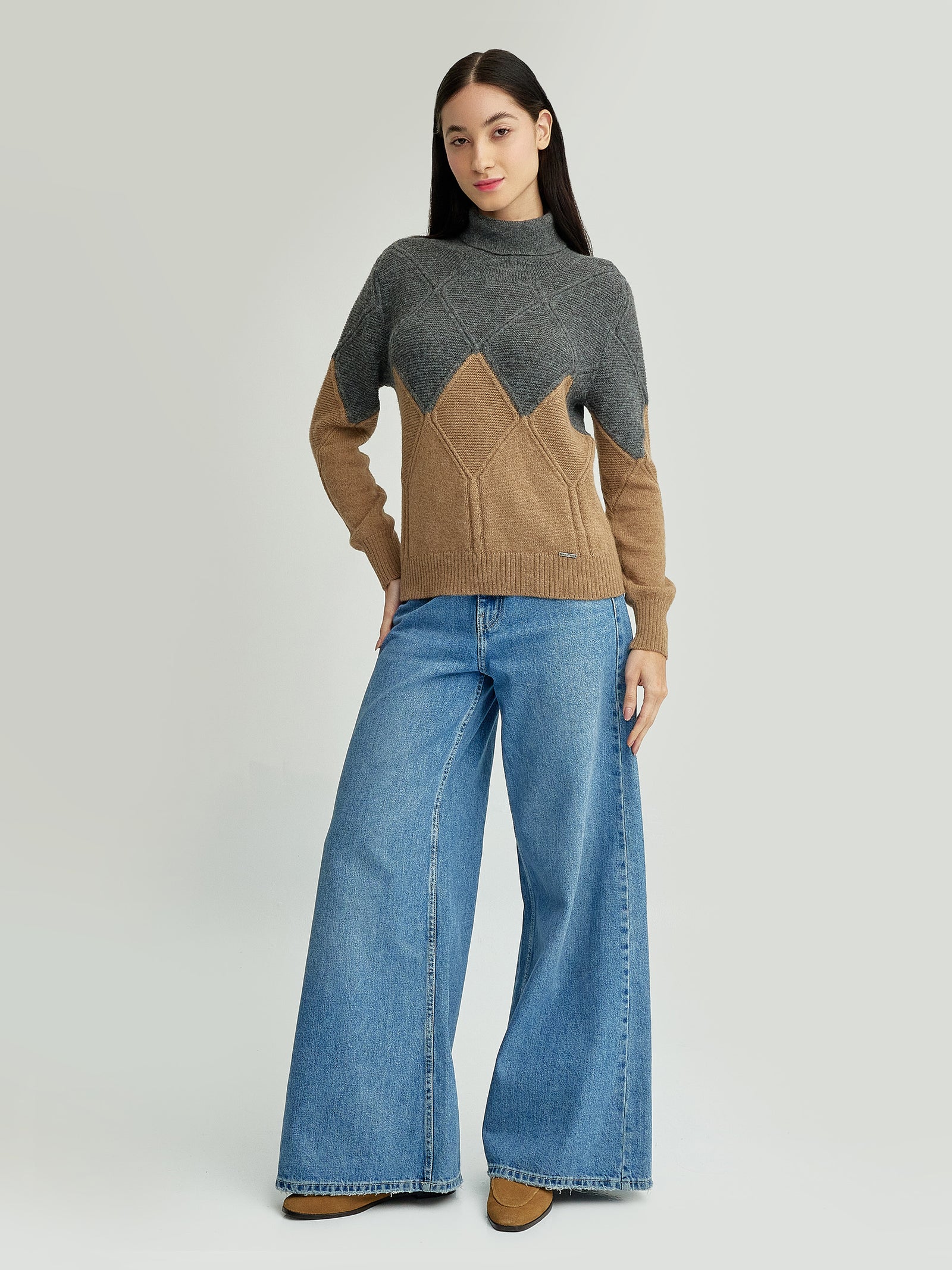 Yelissa Baby Alpaca Sweater Camel Color