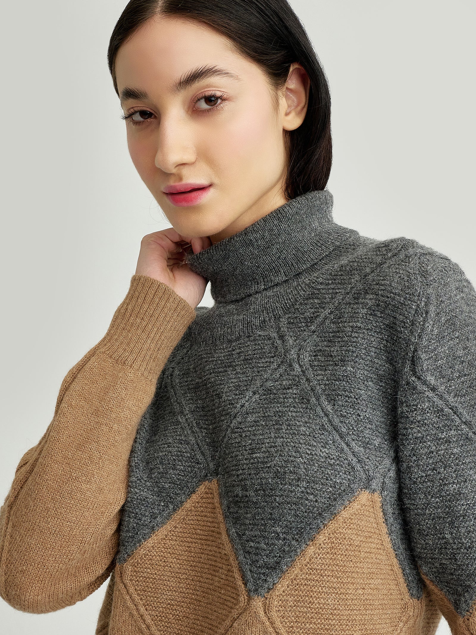 Yelissa Baby Alpaca Sweater Camel Color