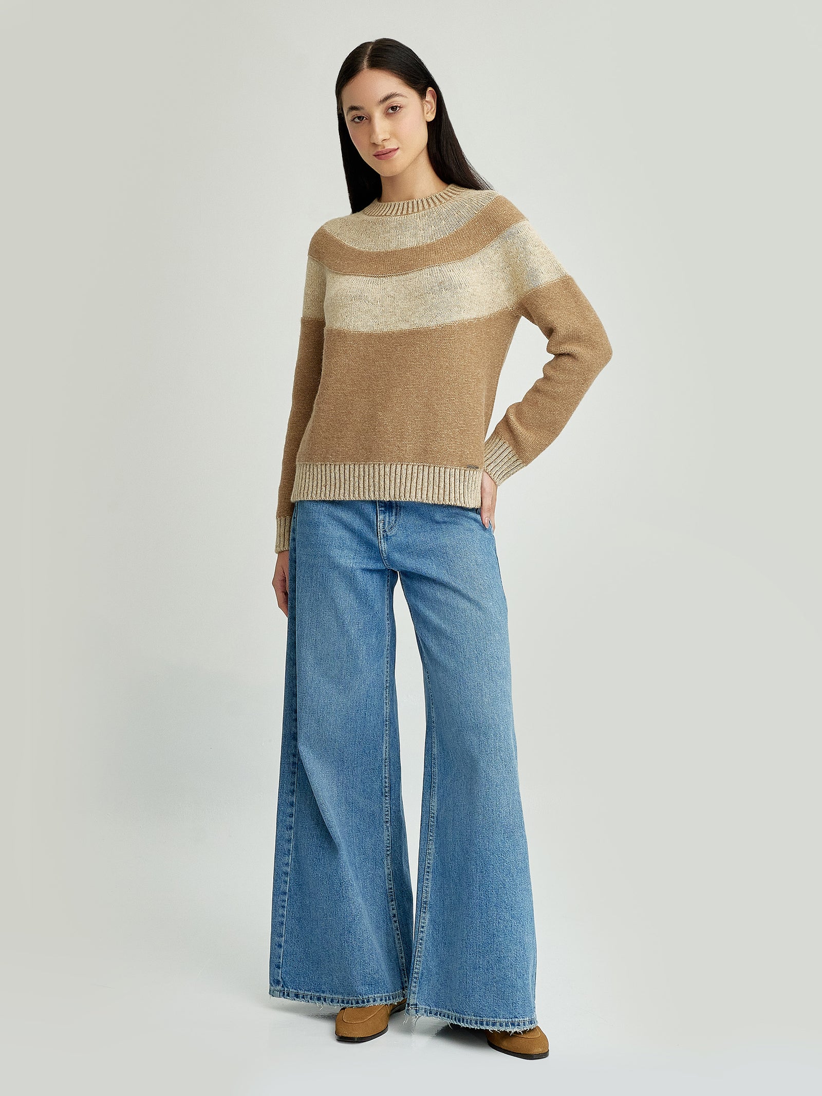 Ydris Baby Alpaca Sweater Camel Color