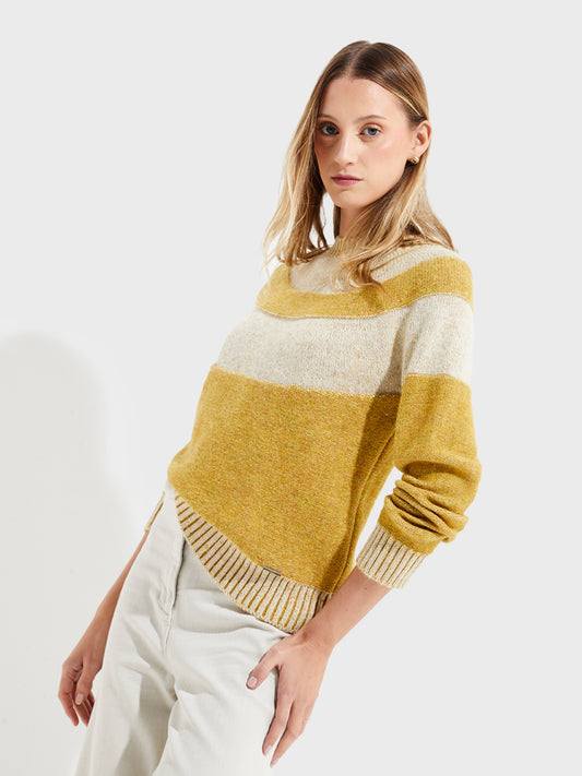 Ydris Baby Alpaca Sweater in Yellow