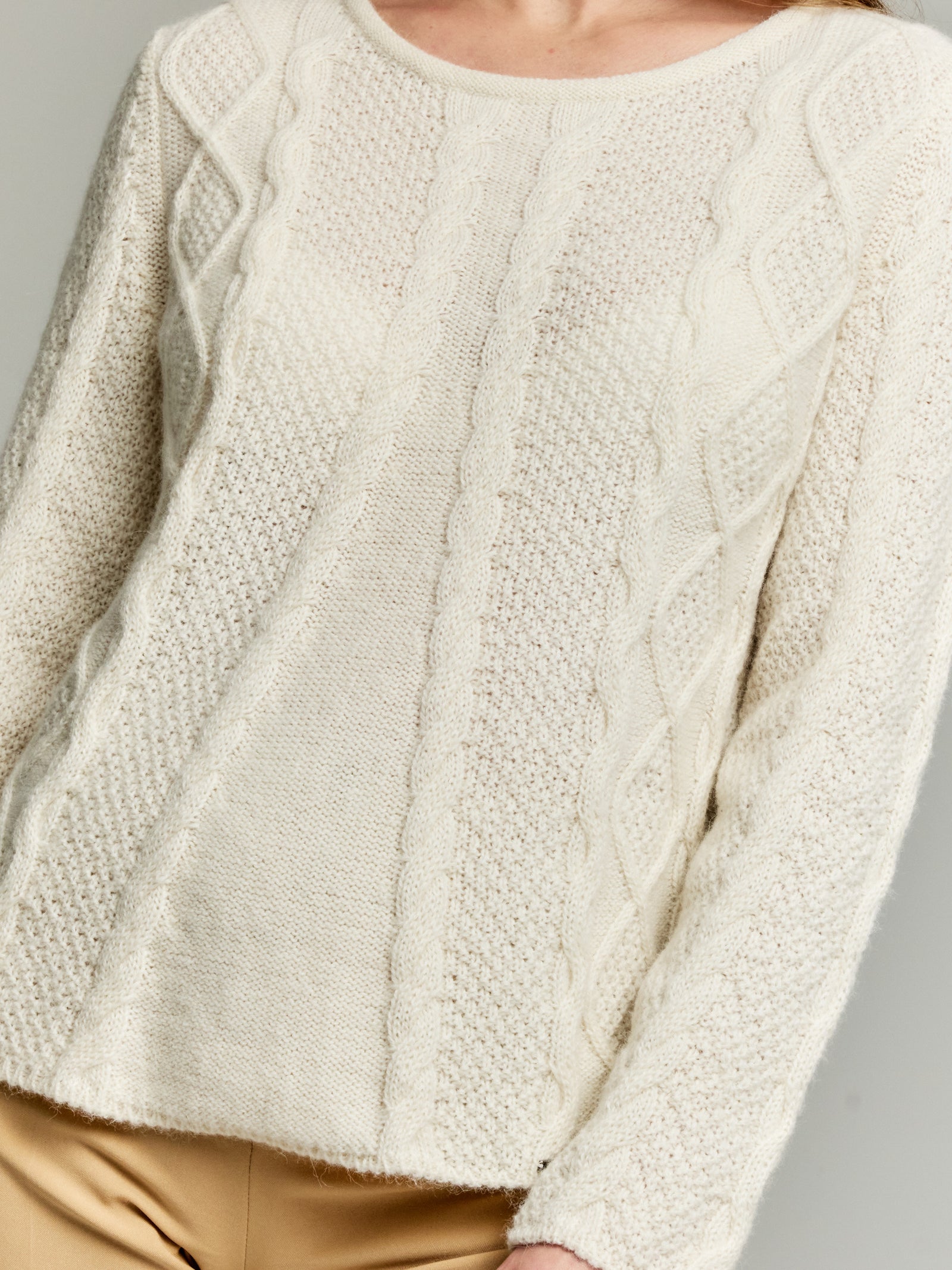 Suéter Yseult De Baby Alpaca Color Ecru