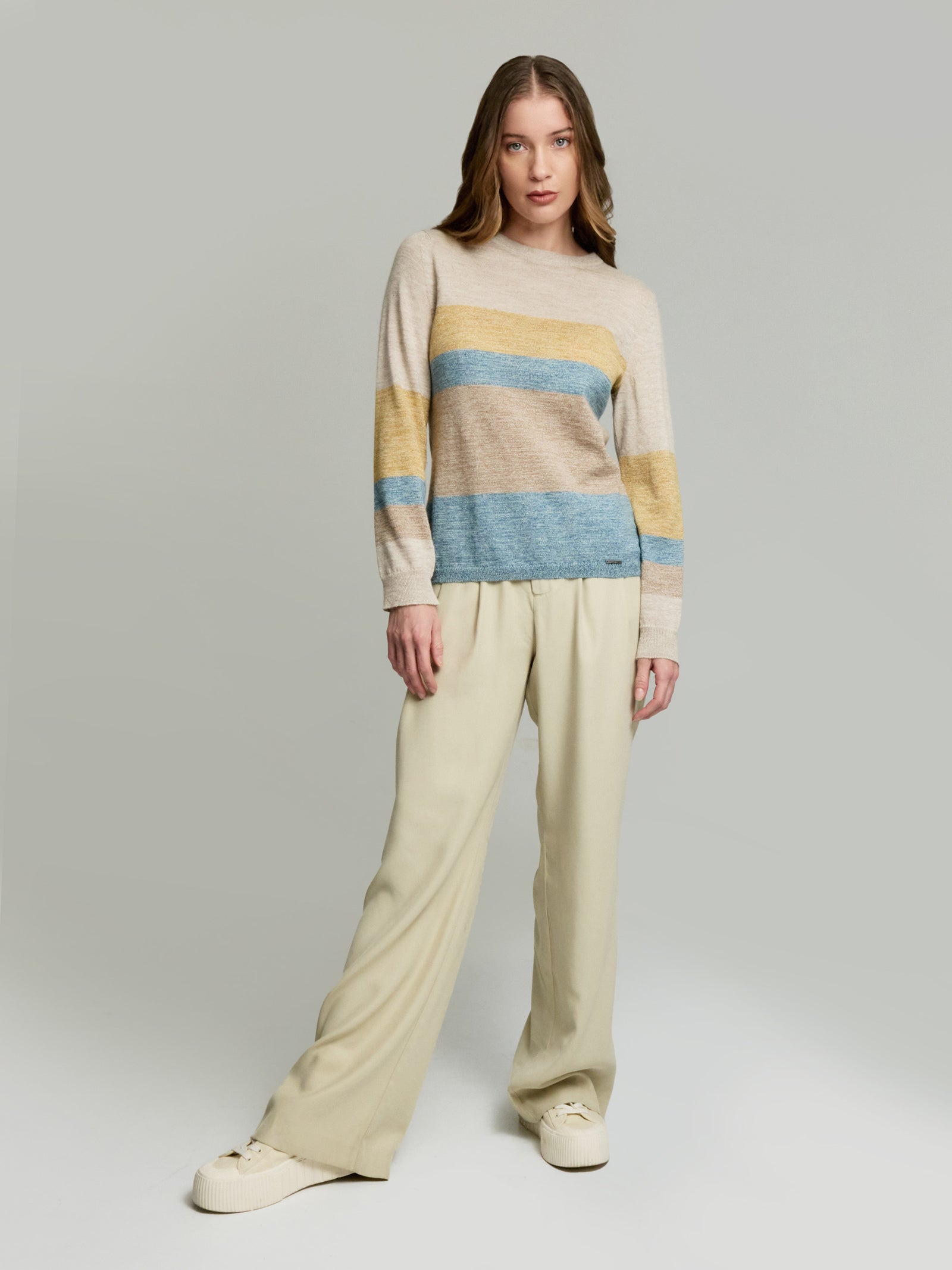 Suéter Yamelia De Baby Alpaca Color Celeste