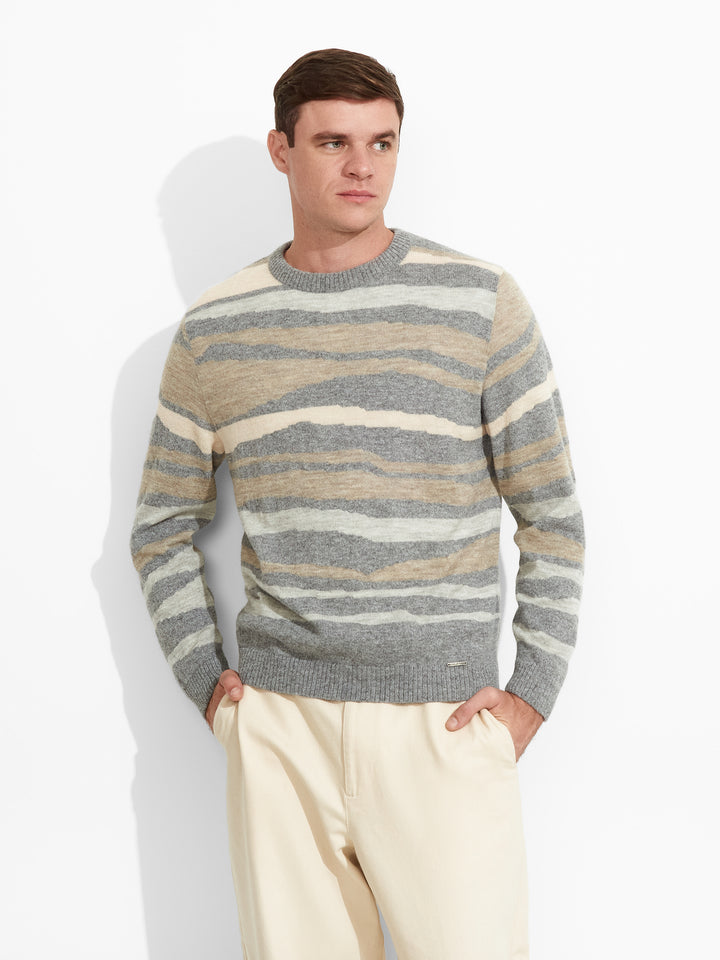 Suéter Zar De Baby Alpaca Color Gris