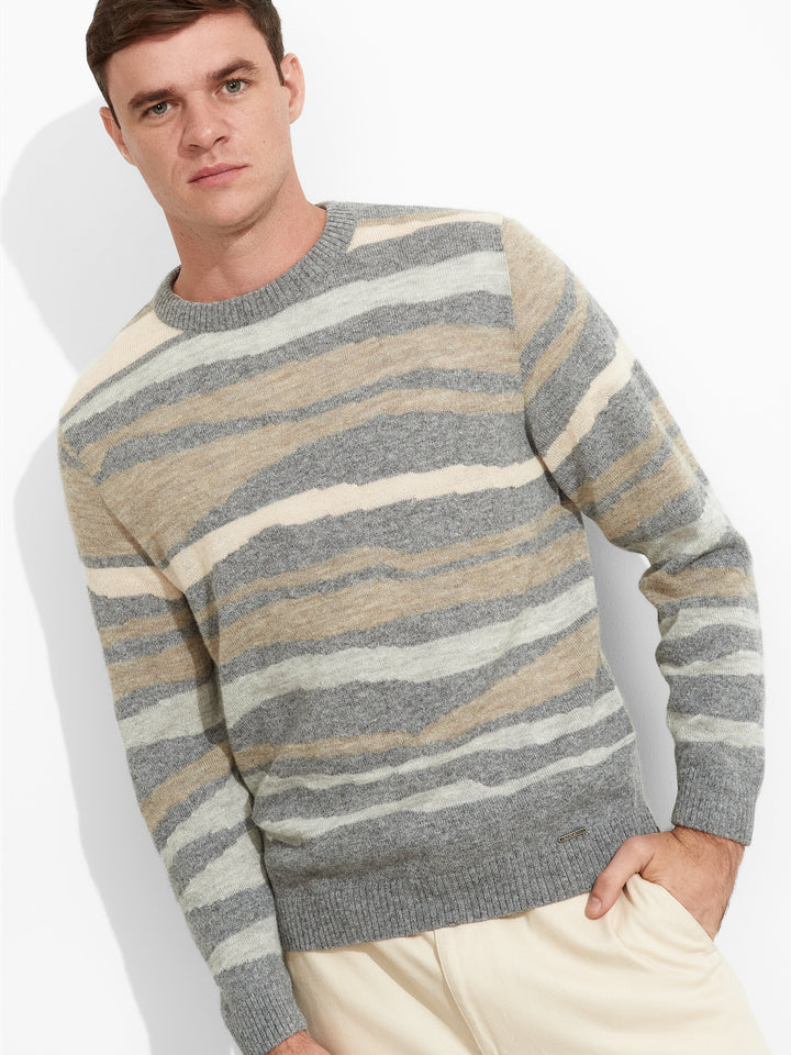 Suéter Zar De Baby Alpaca Color Gris