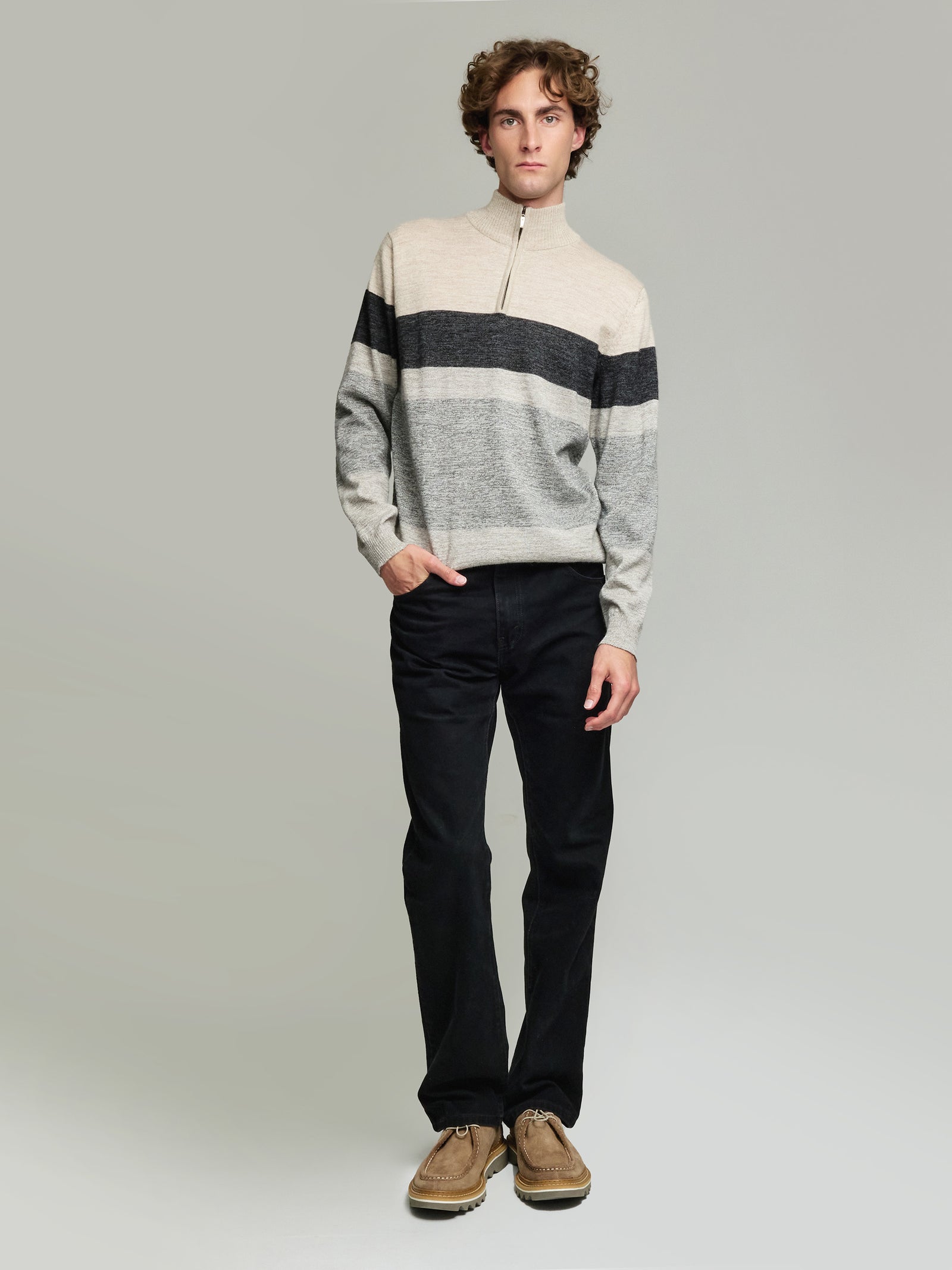 Yonas Baby Alpaca Sweater in Grey