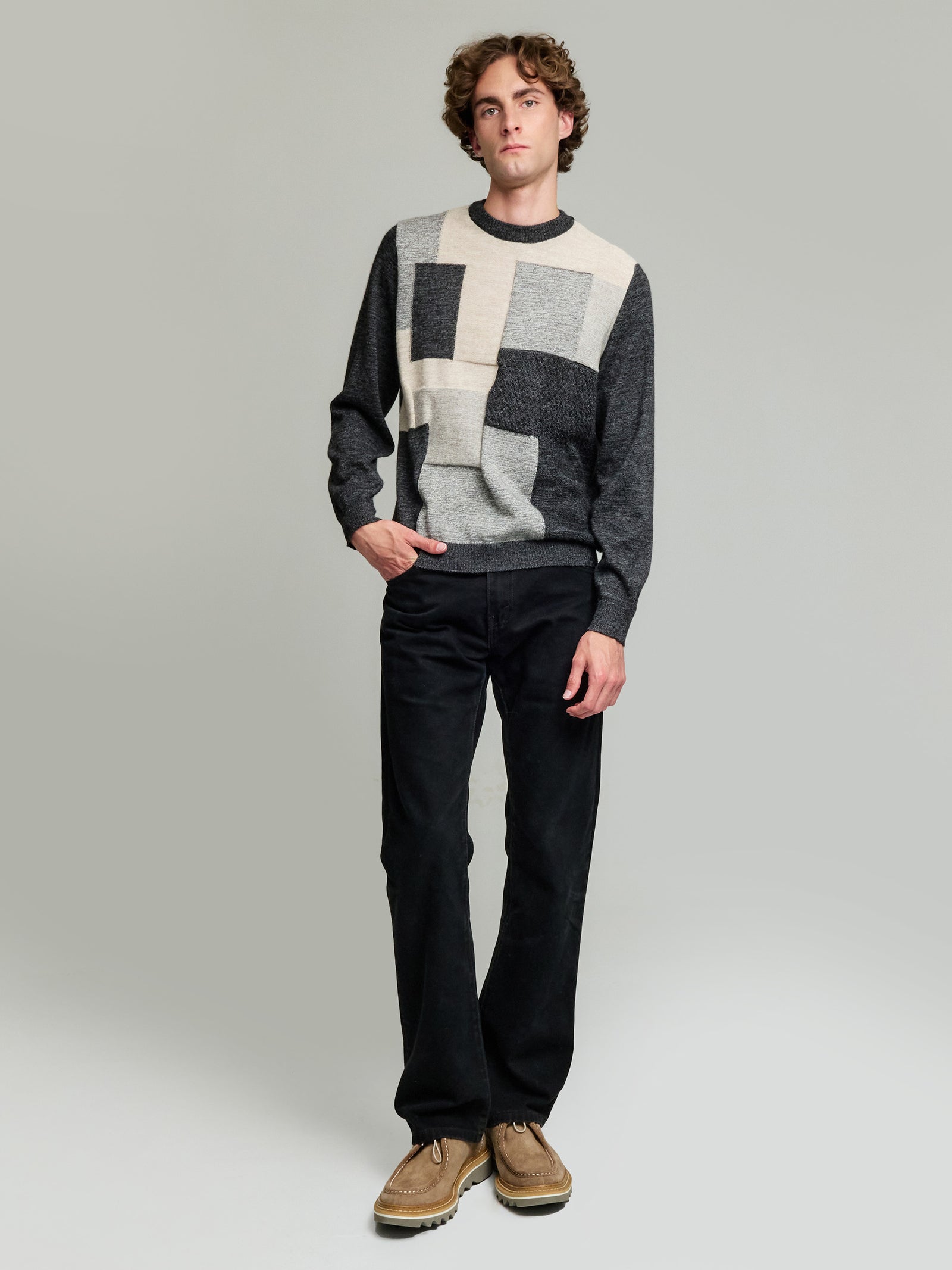Yonatan Baby Alpaca Sweater in Grey