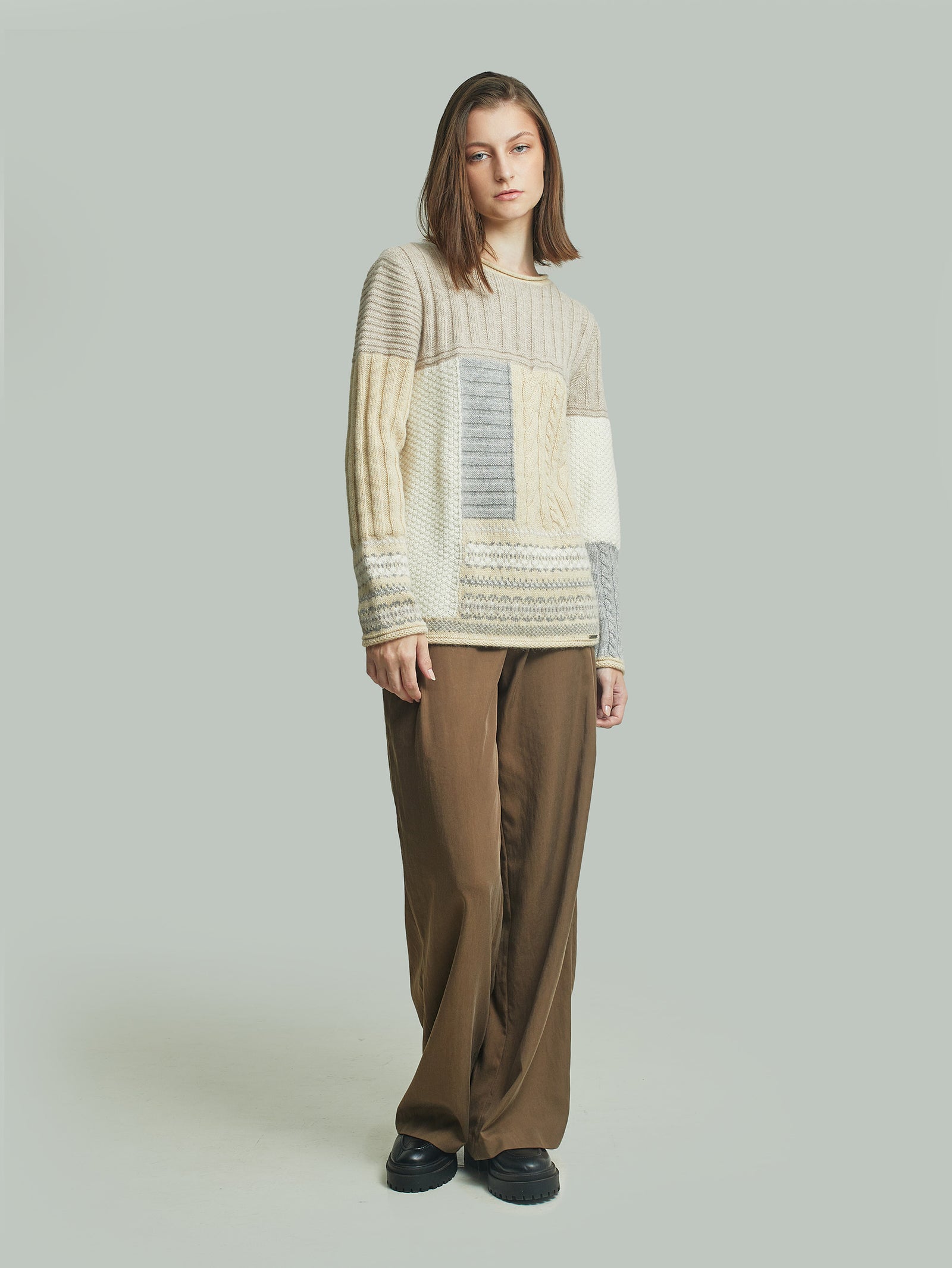 Suéter Yourself De Baby Alpaca Color Beige