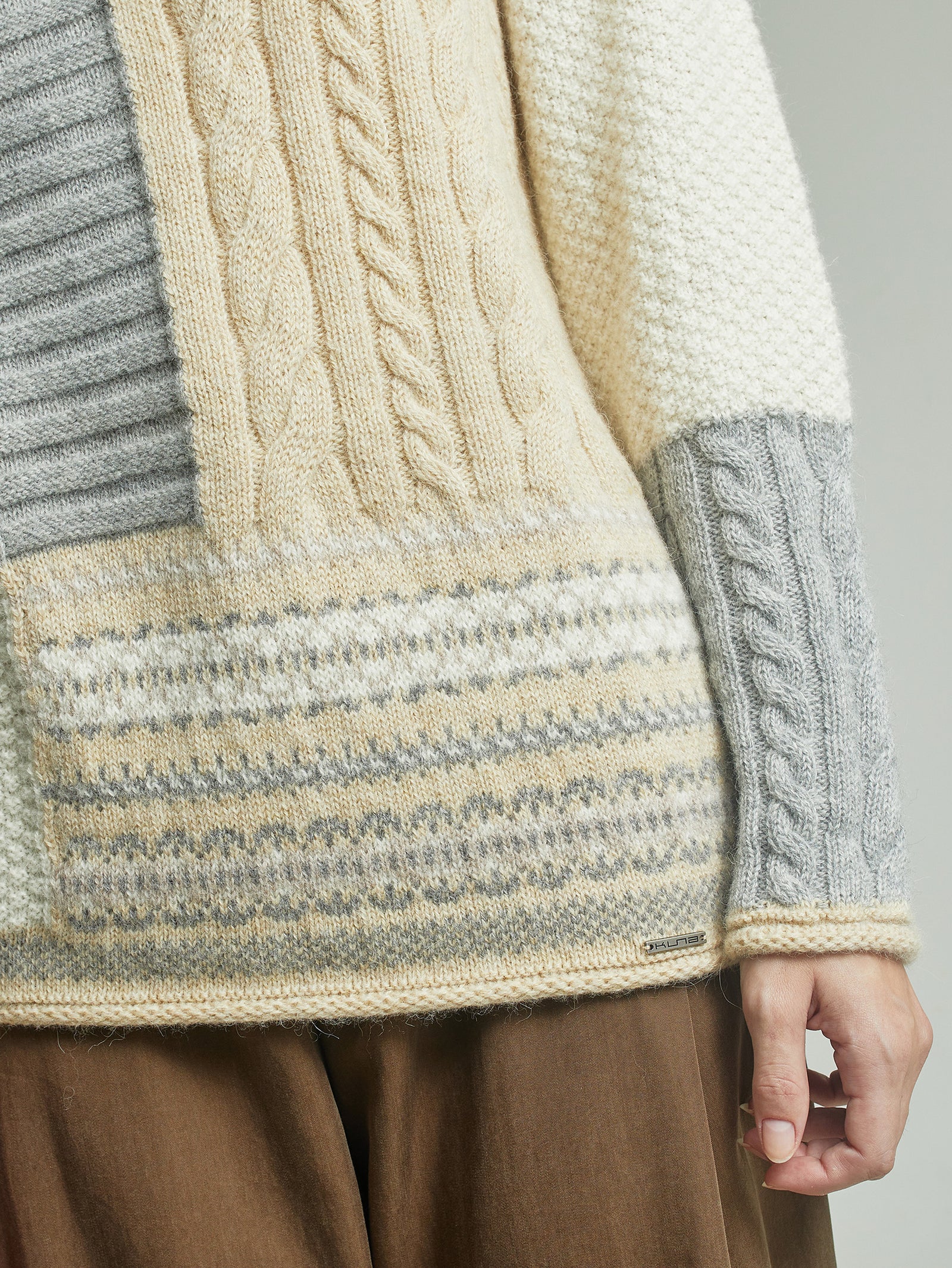 Suéter Yourself De Baby Alpaca Color Beige