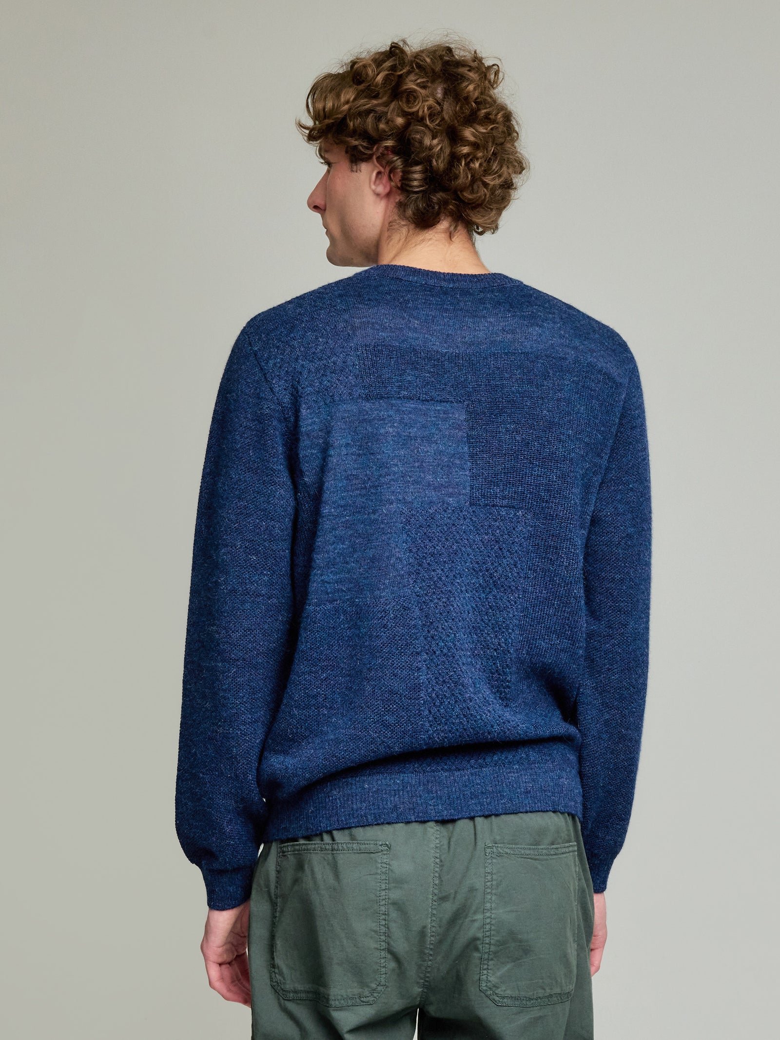 Baby Alpaca Yack Sweater in Blue