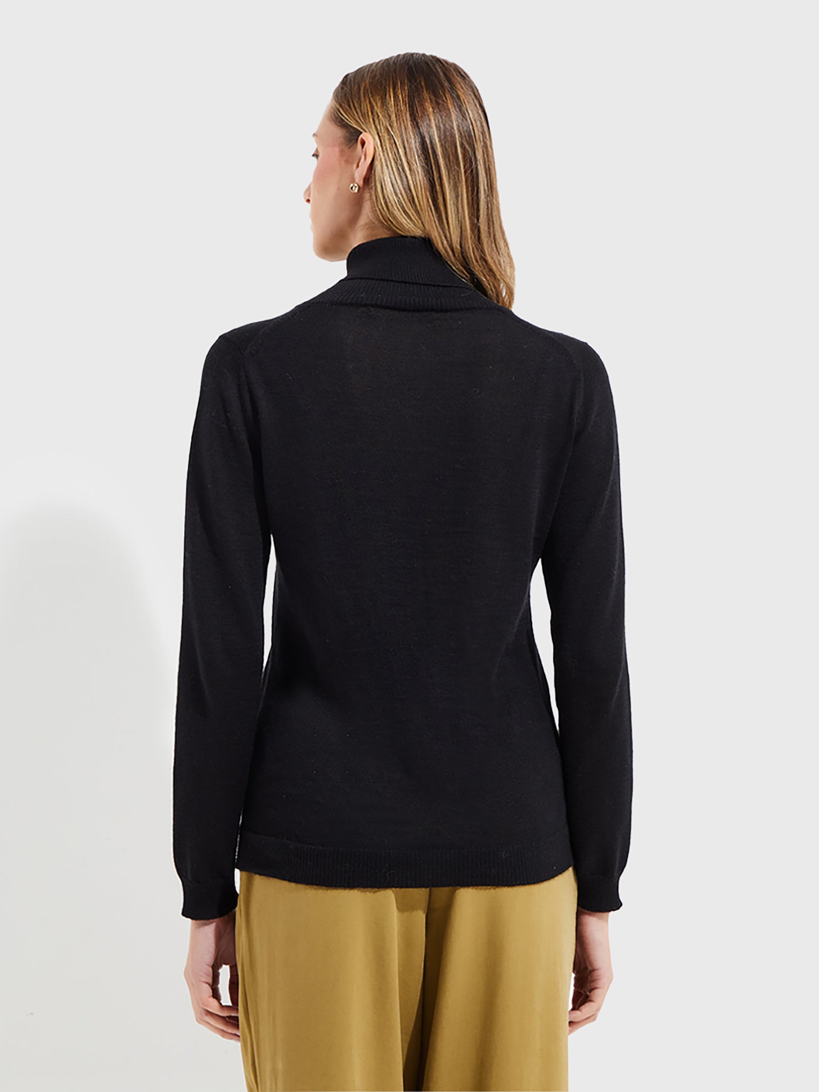 Ysola Black Sweater Baby Alpaca Color Black