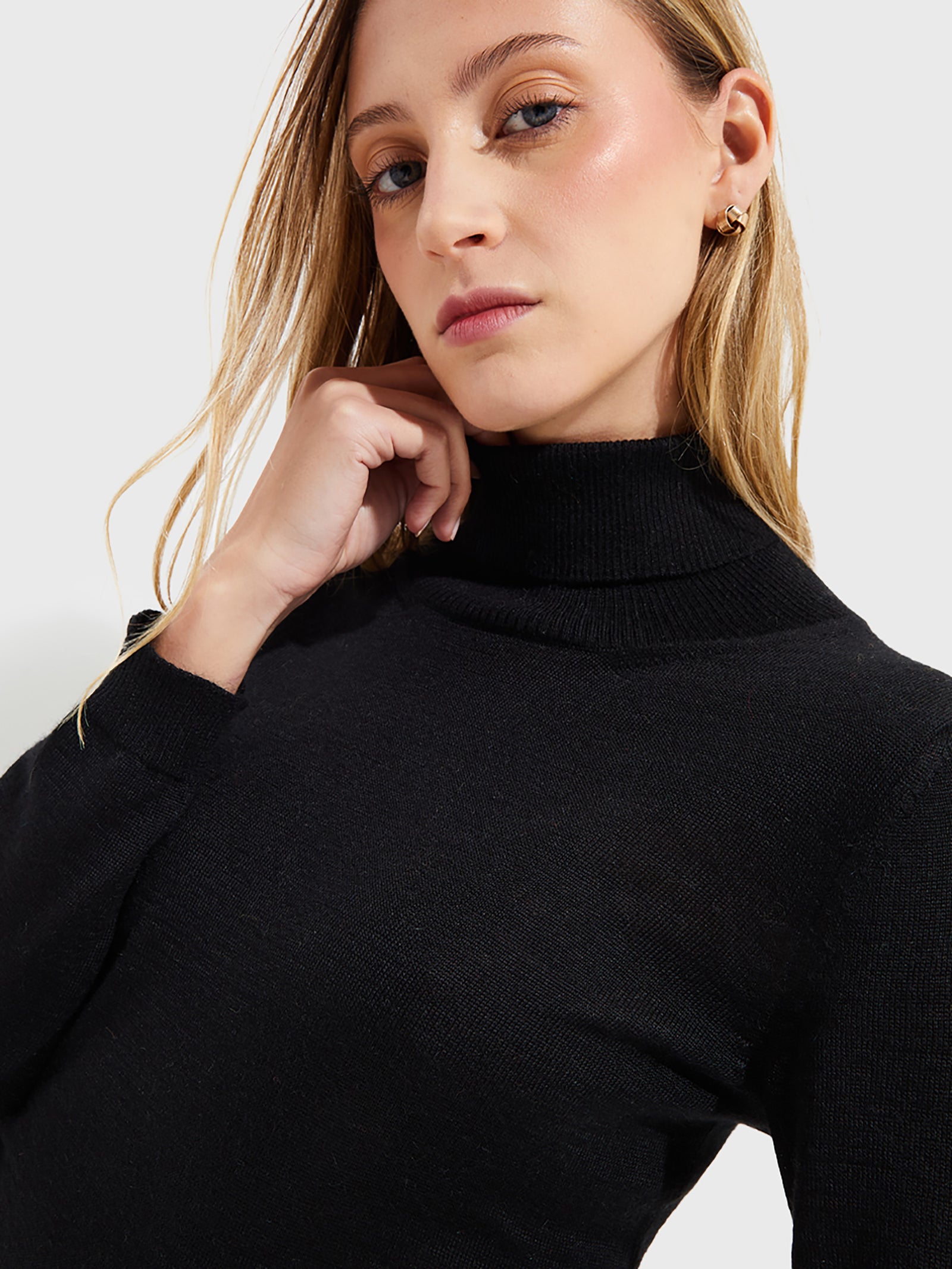 Ysola Black Sweater Baby Alpaca Color Black