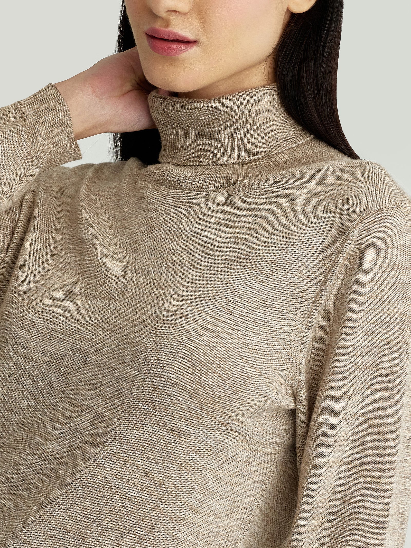 Suéter Ysola De Baby Alpaca Color Beige